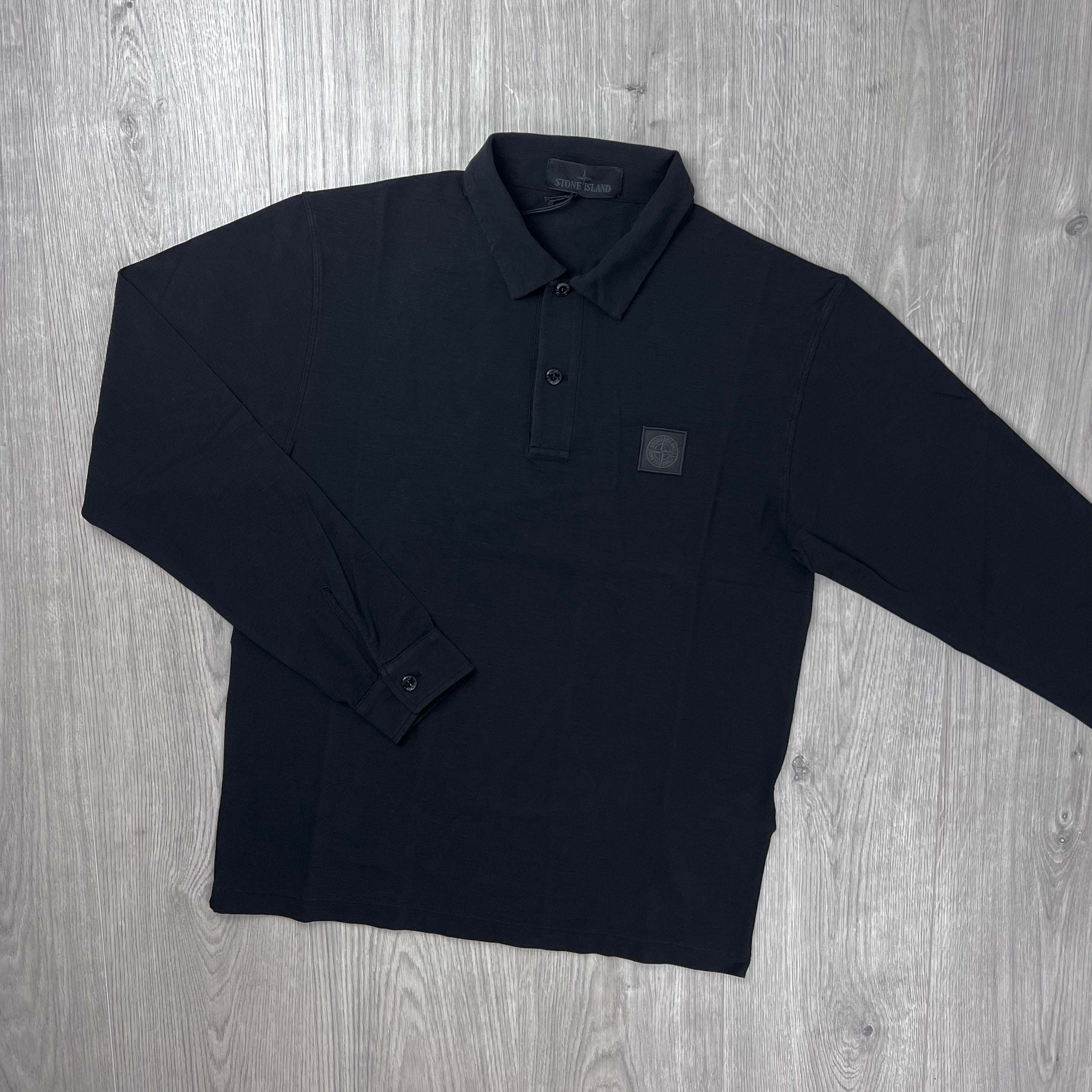 Stone Island Ghost Patch Polo Shirt - Black