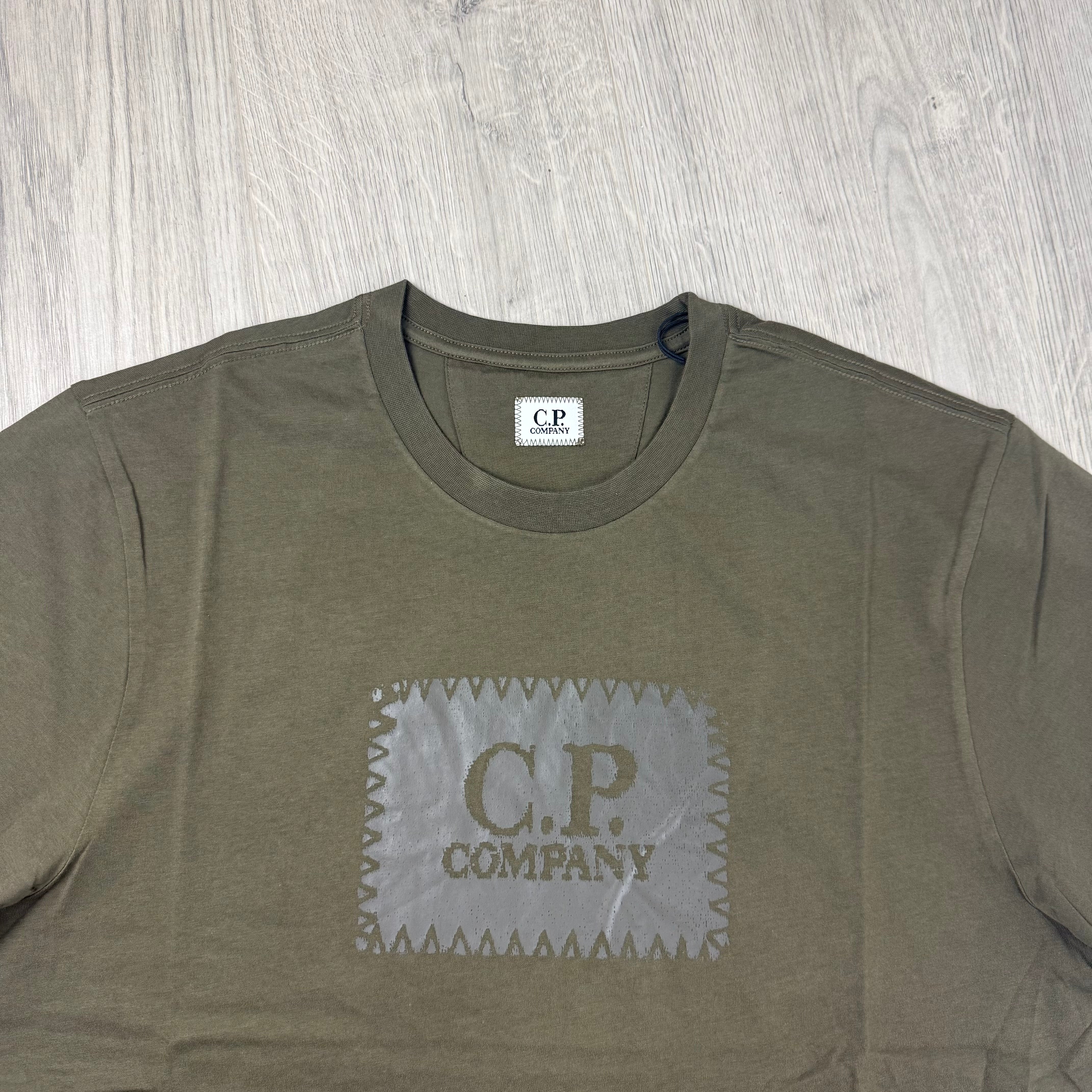 CP Company Stamp T-Shirt - Ivy Green