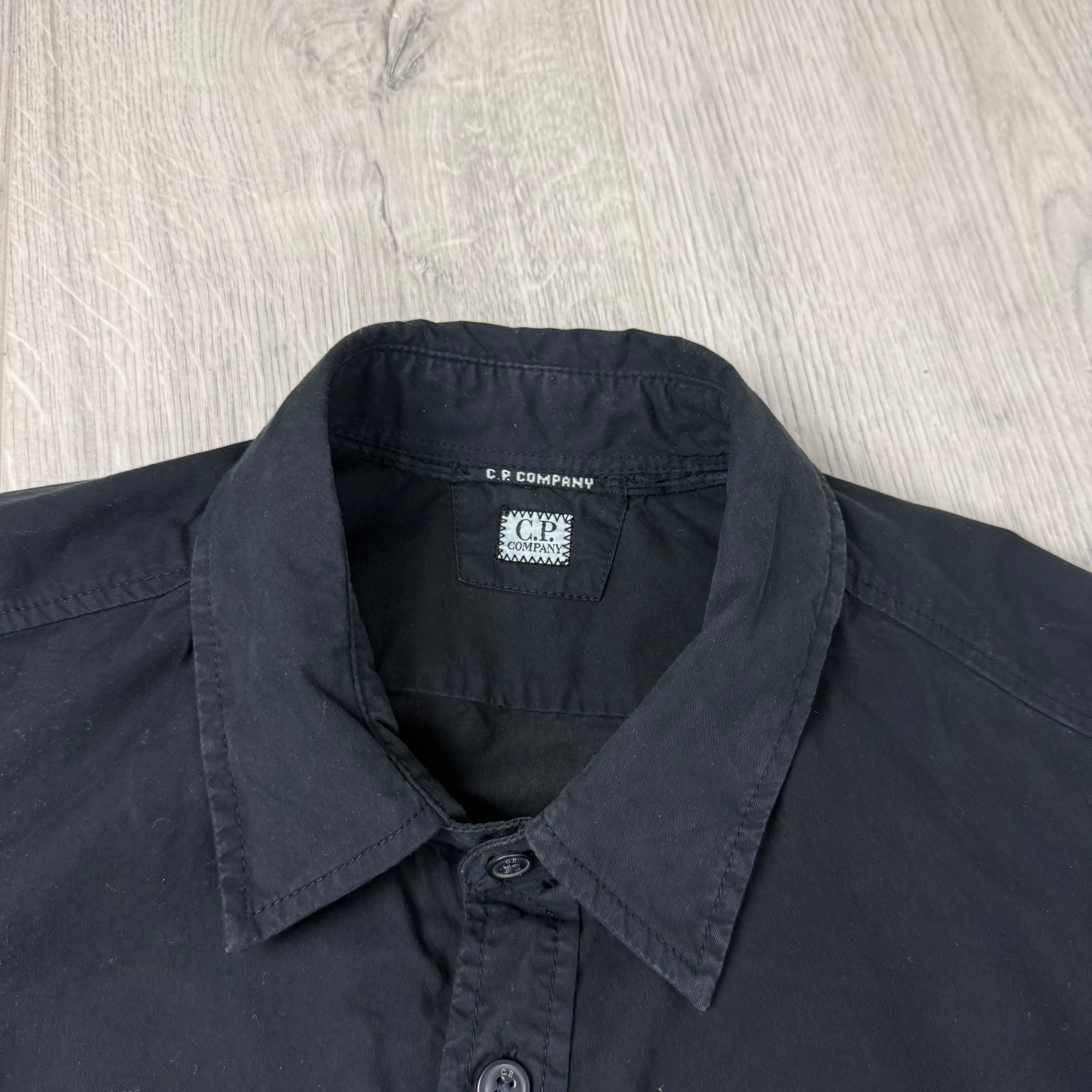 CP Company Button Overshirt - Black