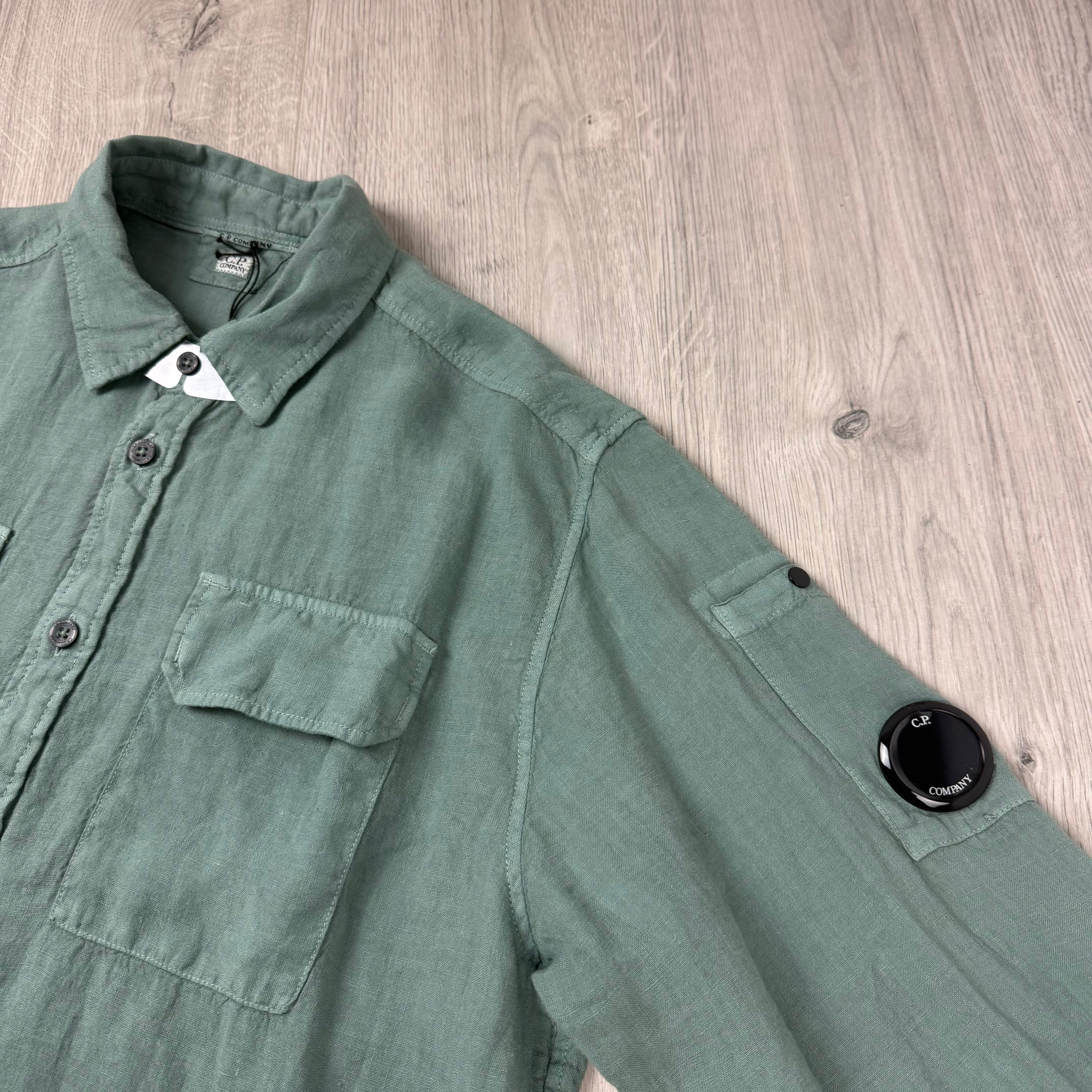 CP Company Linen Shirt - Green Bay