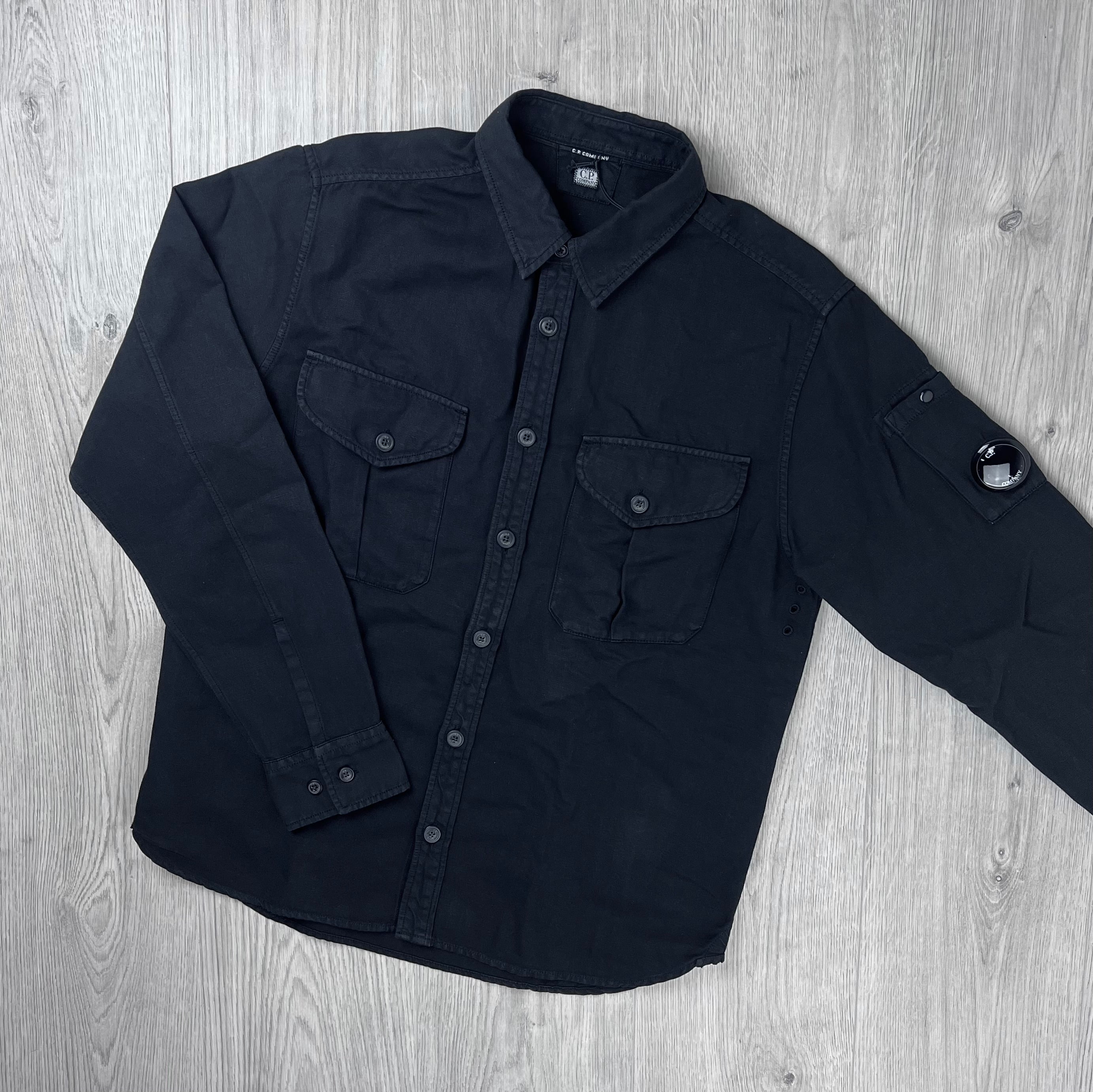 CP Company Button Overshirt - Black