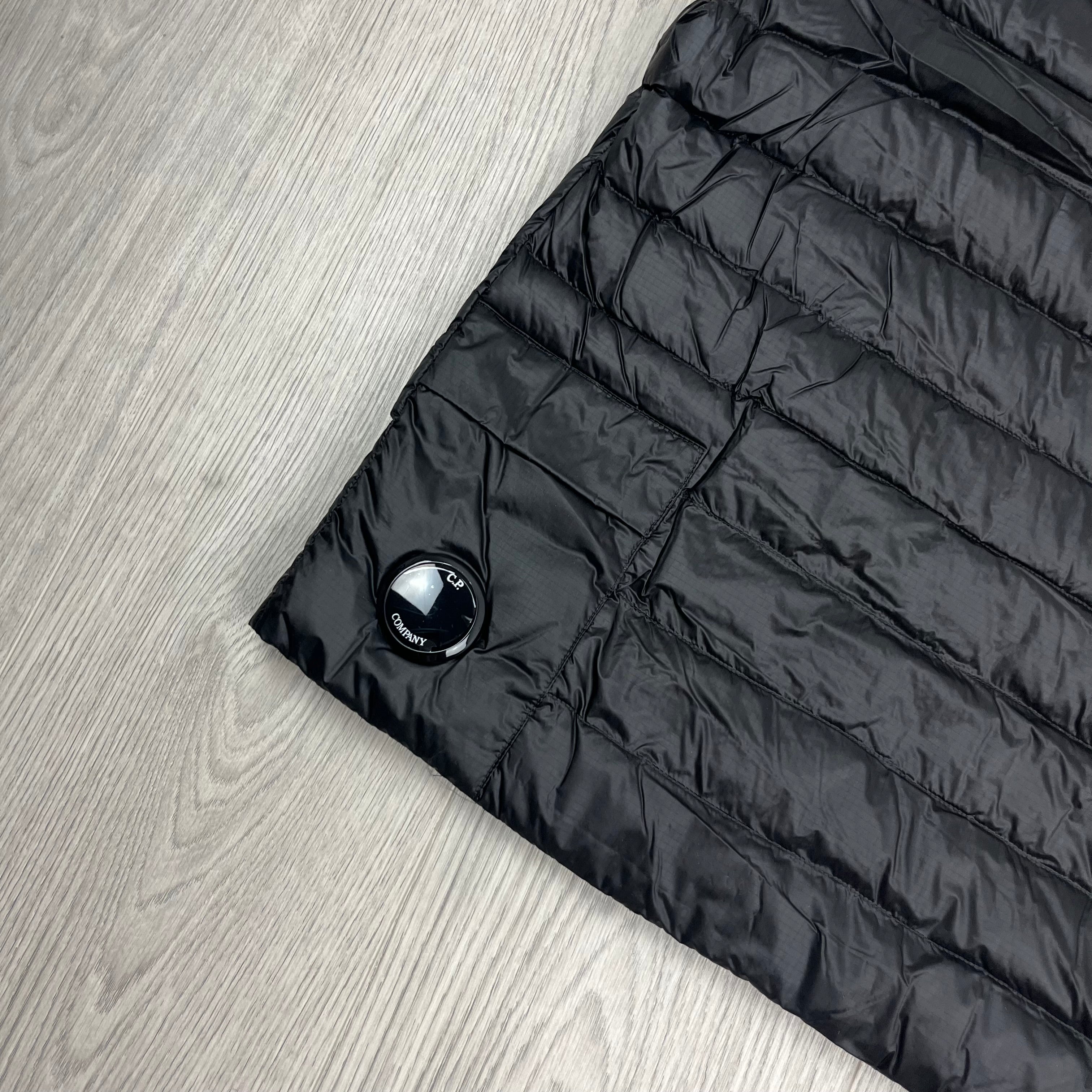 Men's CP Company D.D Shell Down Gilet in Black. On sale at Open Attire.