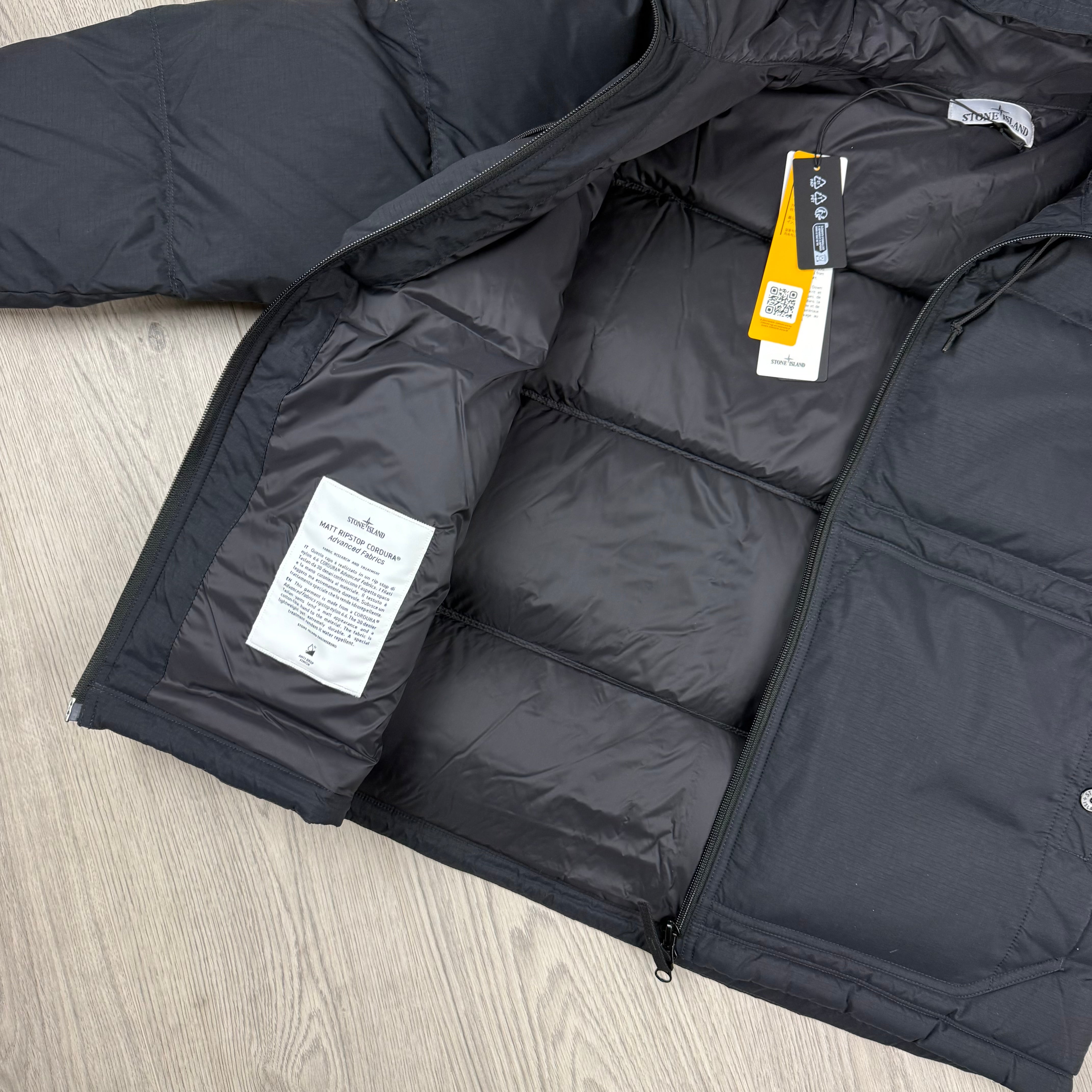 Stone Island Ripstop Down Jacket - Black