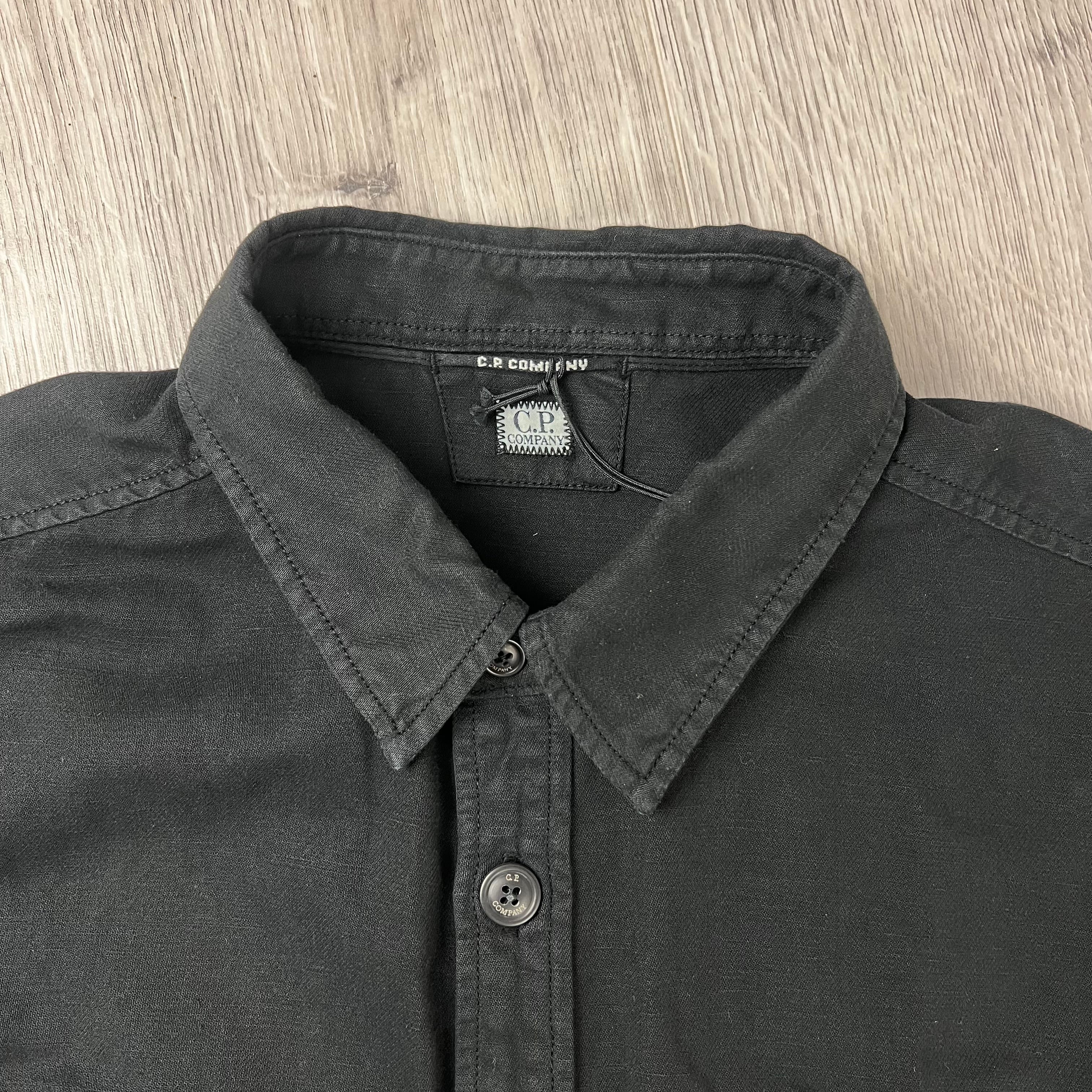 CP Company Button Overshirt - Black