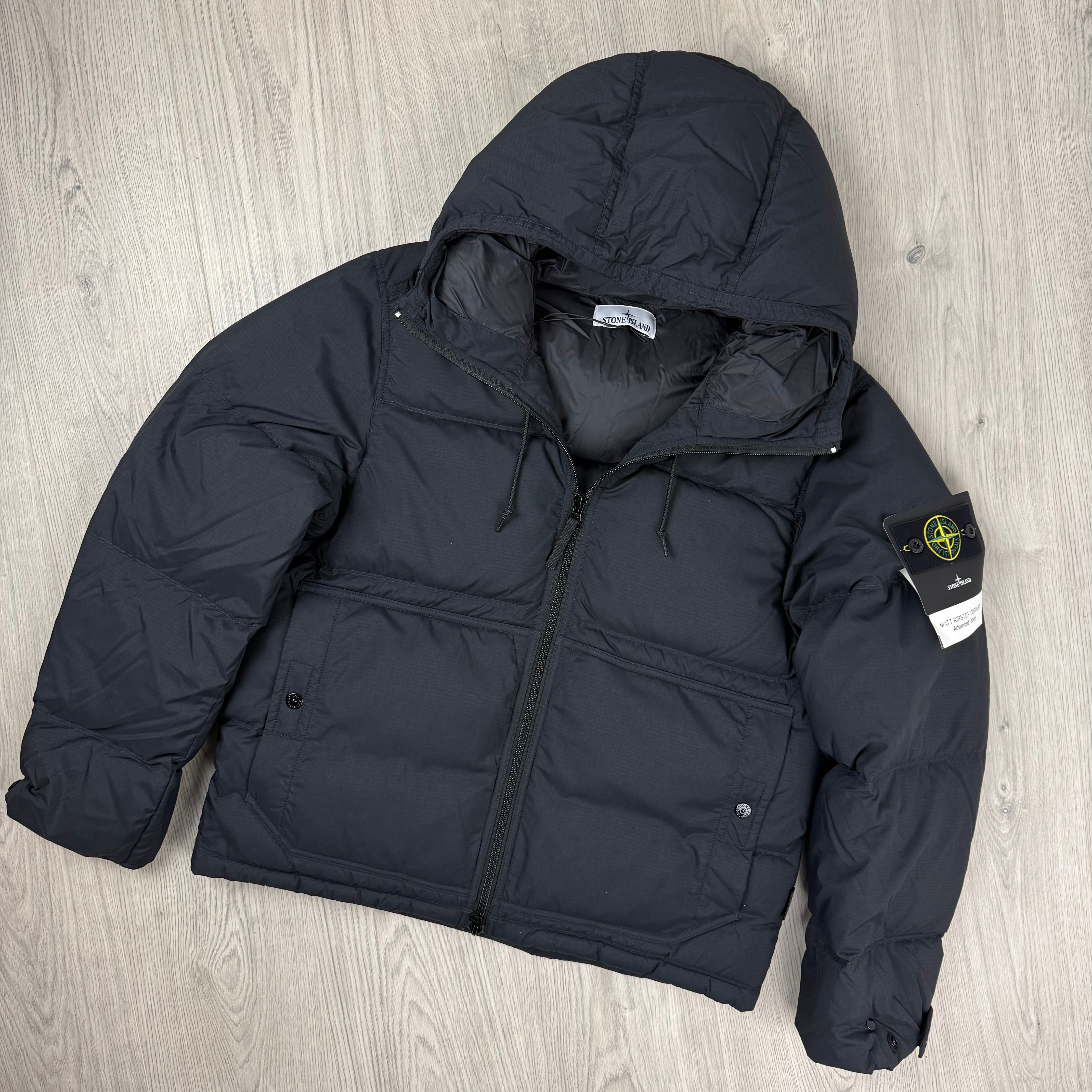 Stone Island Ripstop Down Jacket - Black