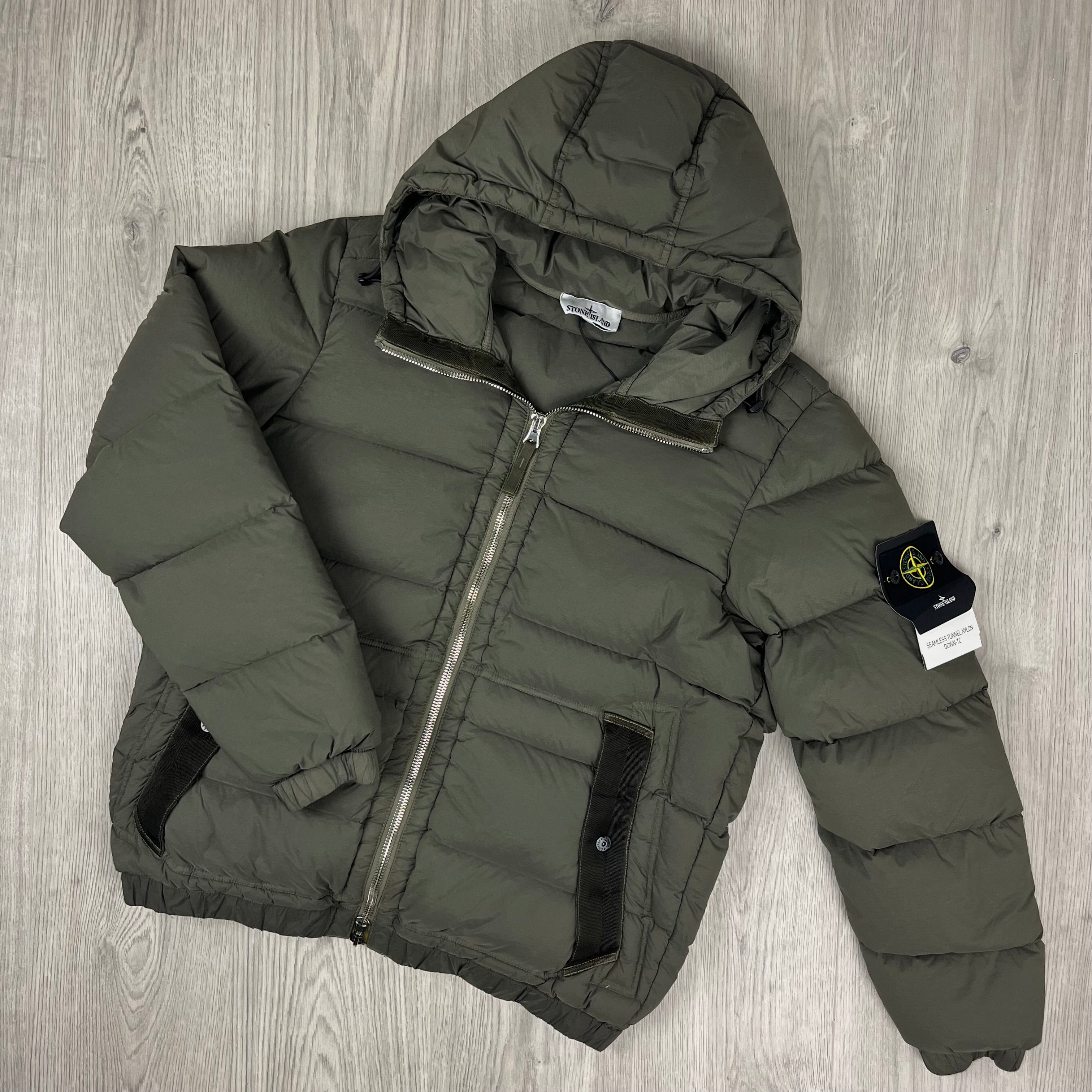 Stone Island Nylon Down Jacket - Military