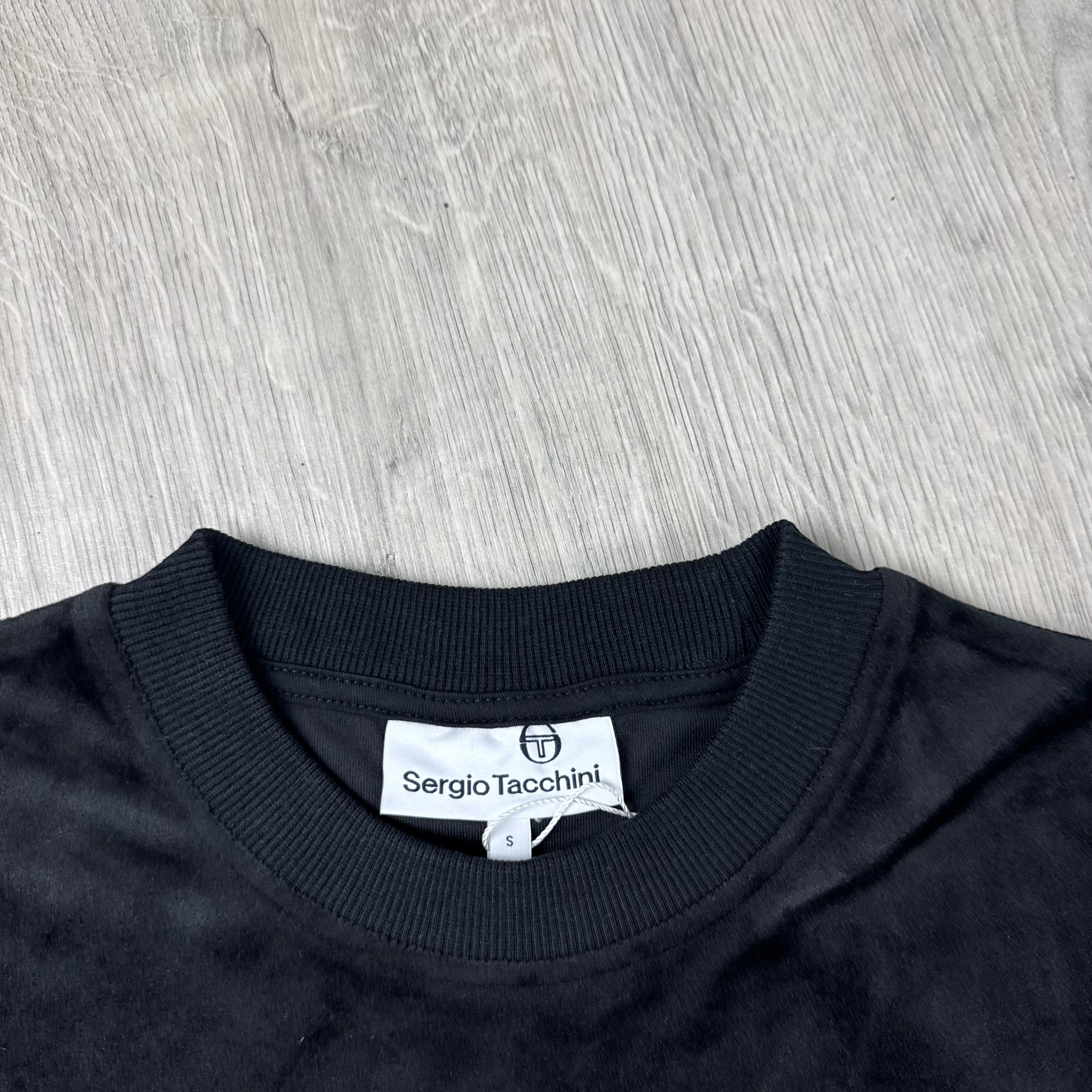 Sergio Tacchini 'Ayme' Velour T-Shirt - Black