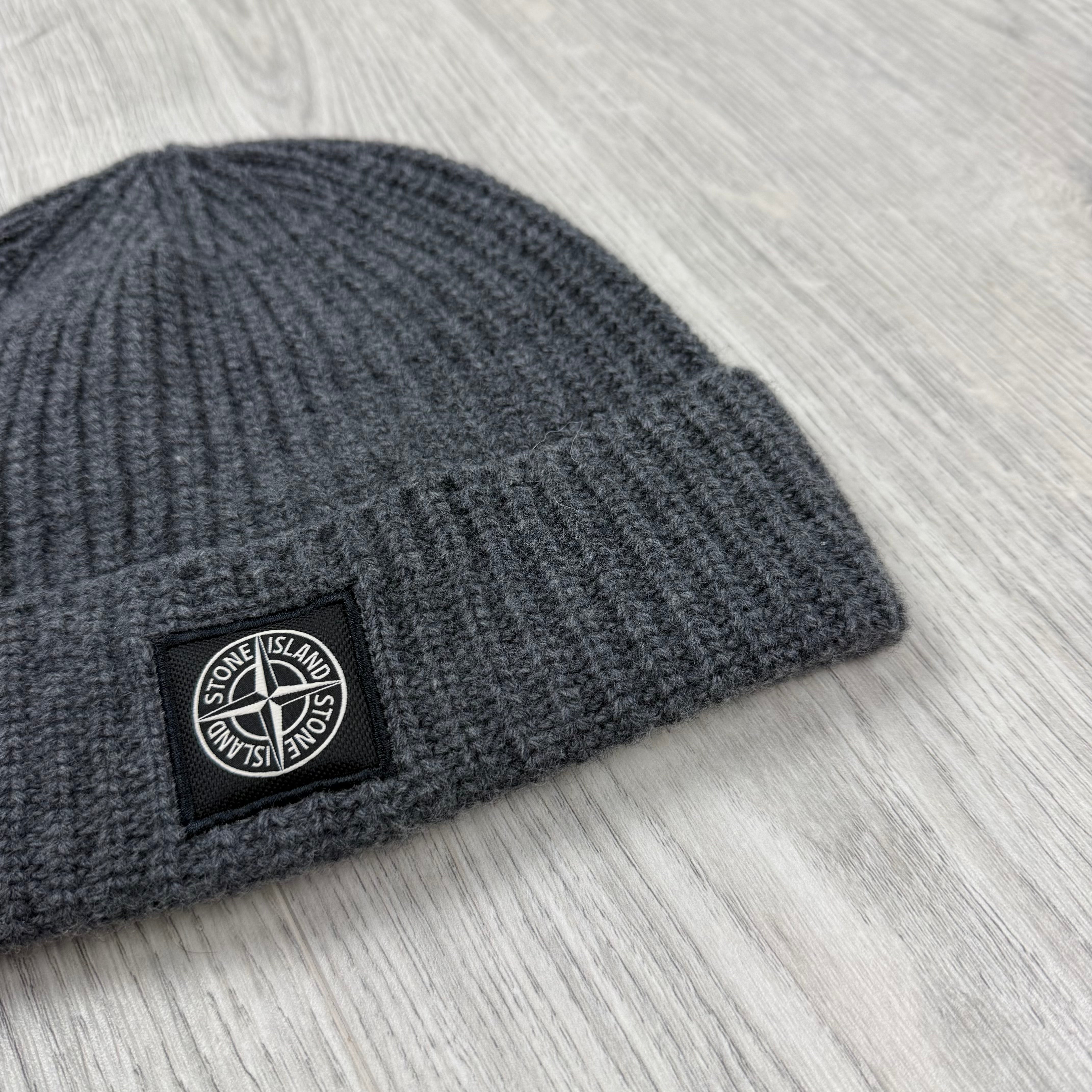 Stone Island Wool Beanie - Grey