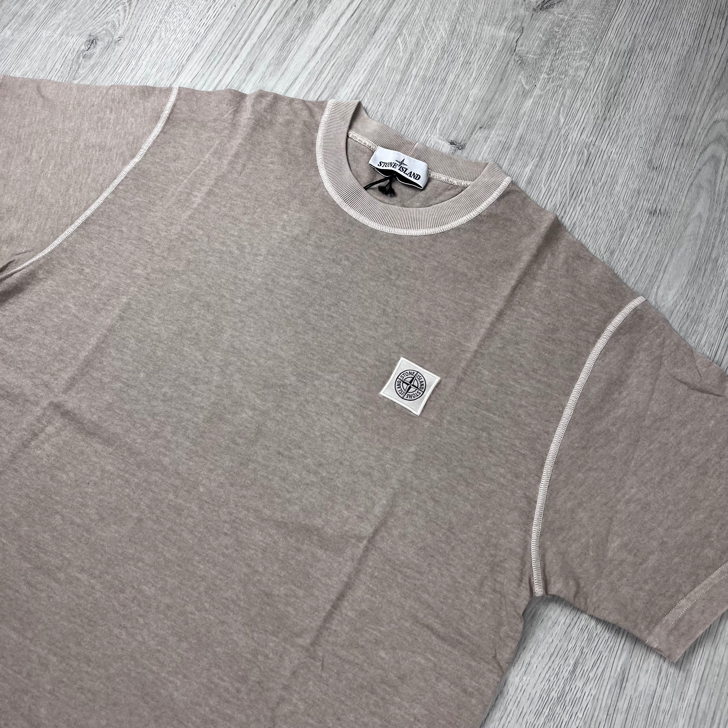 Stone Island 'Fissato' Patch T-Shirt - Desert