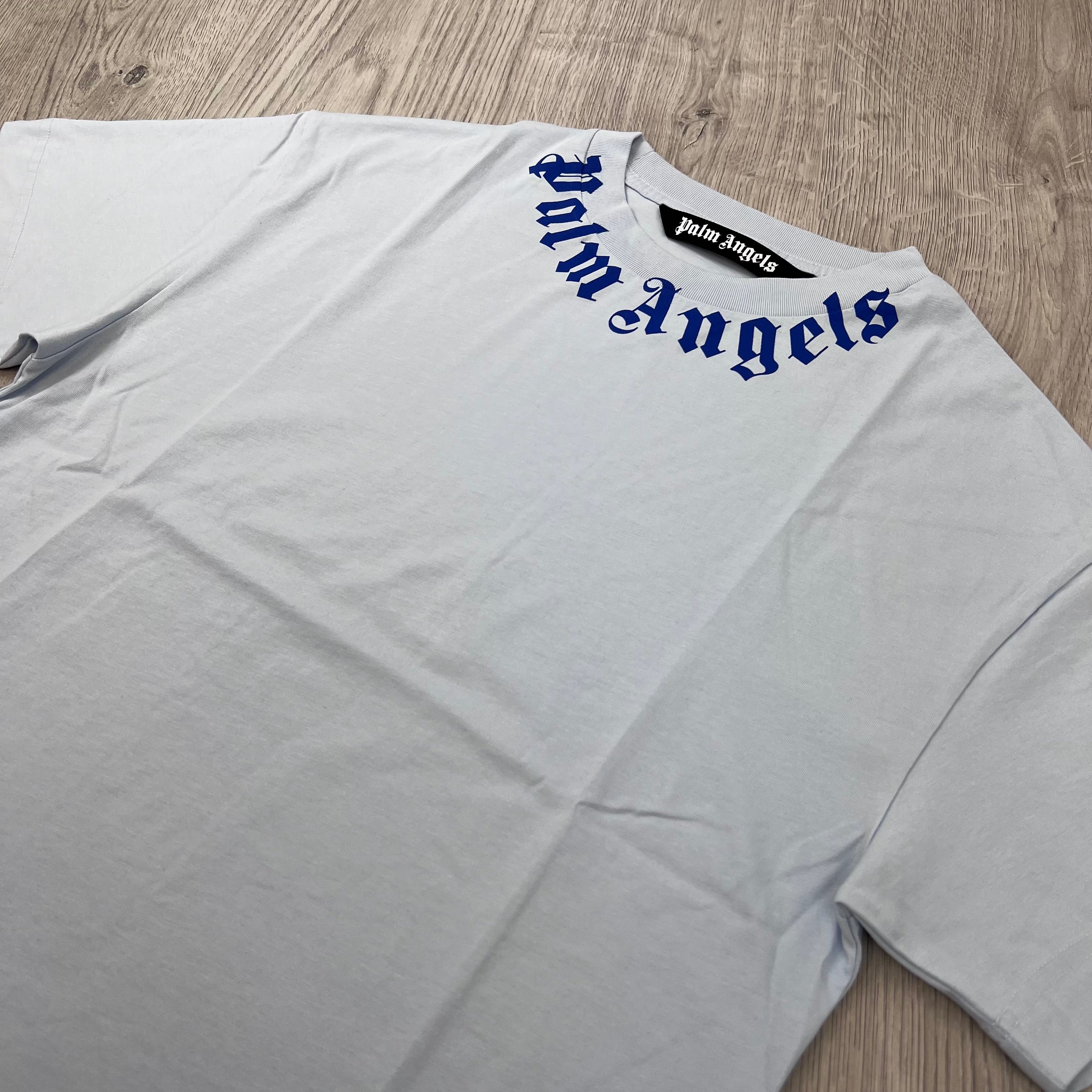 Palm Angels Logo T-Shirt - Blue