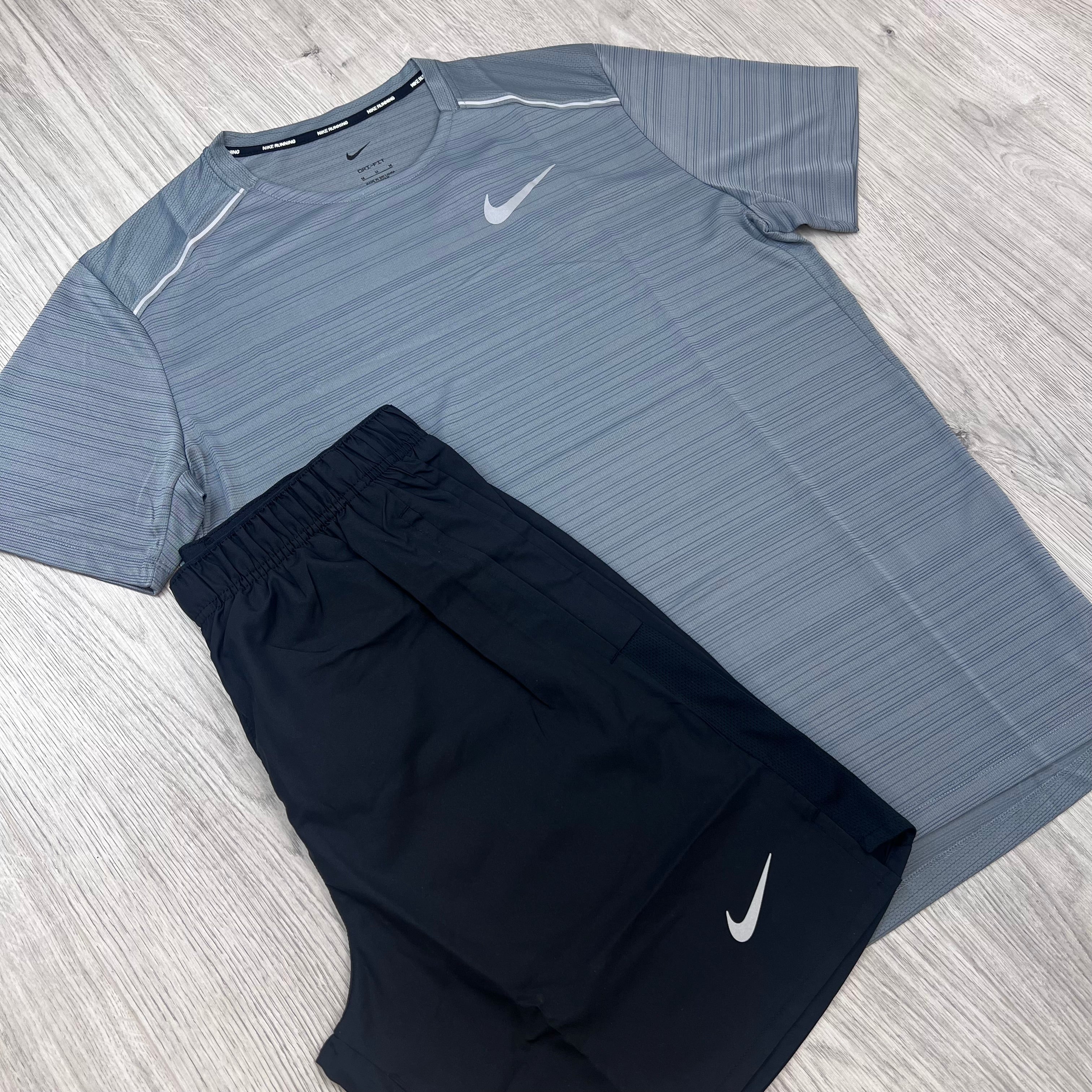 Nike 'Miler' Set - Grey/Black