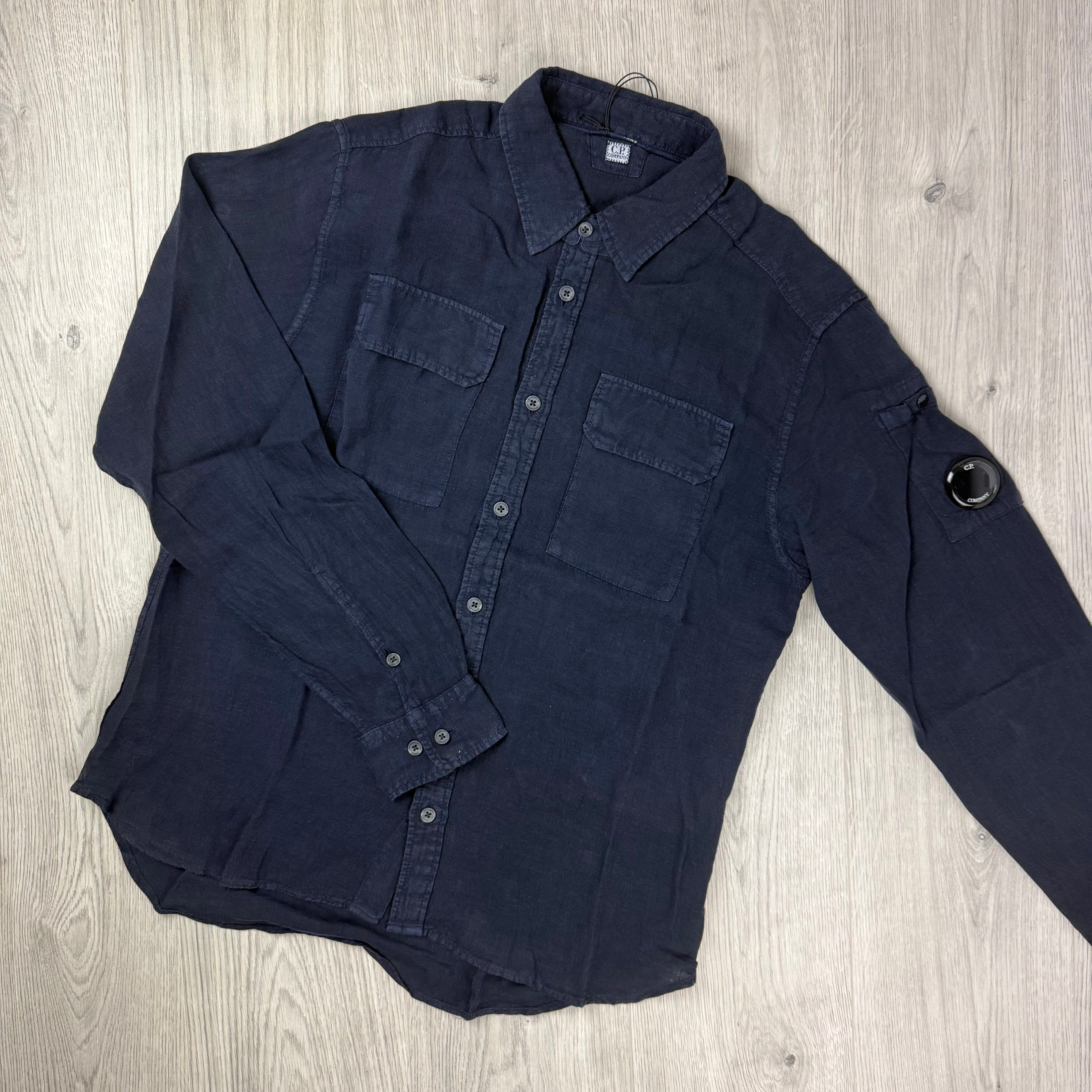 CP Company Linen Shirt - Navy