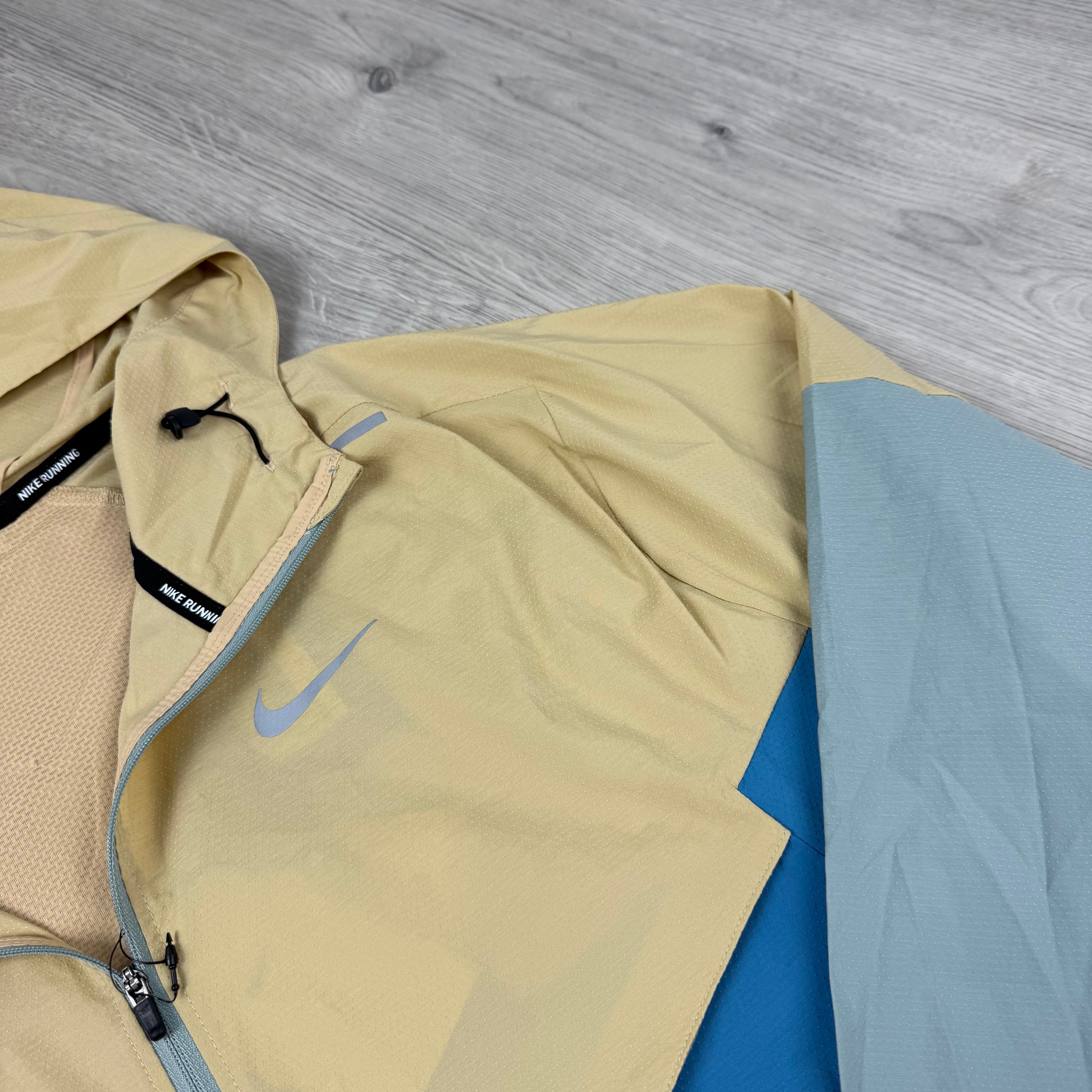 Nike Miler Repel Windbreaker - Beige/Blue