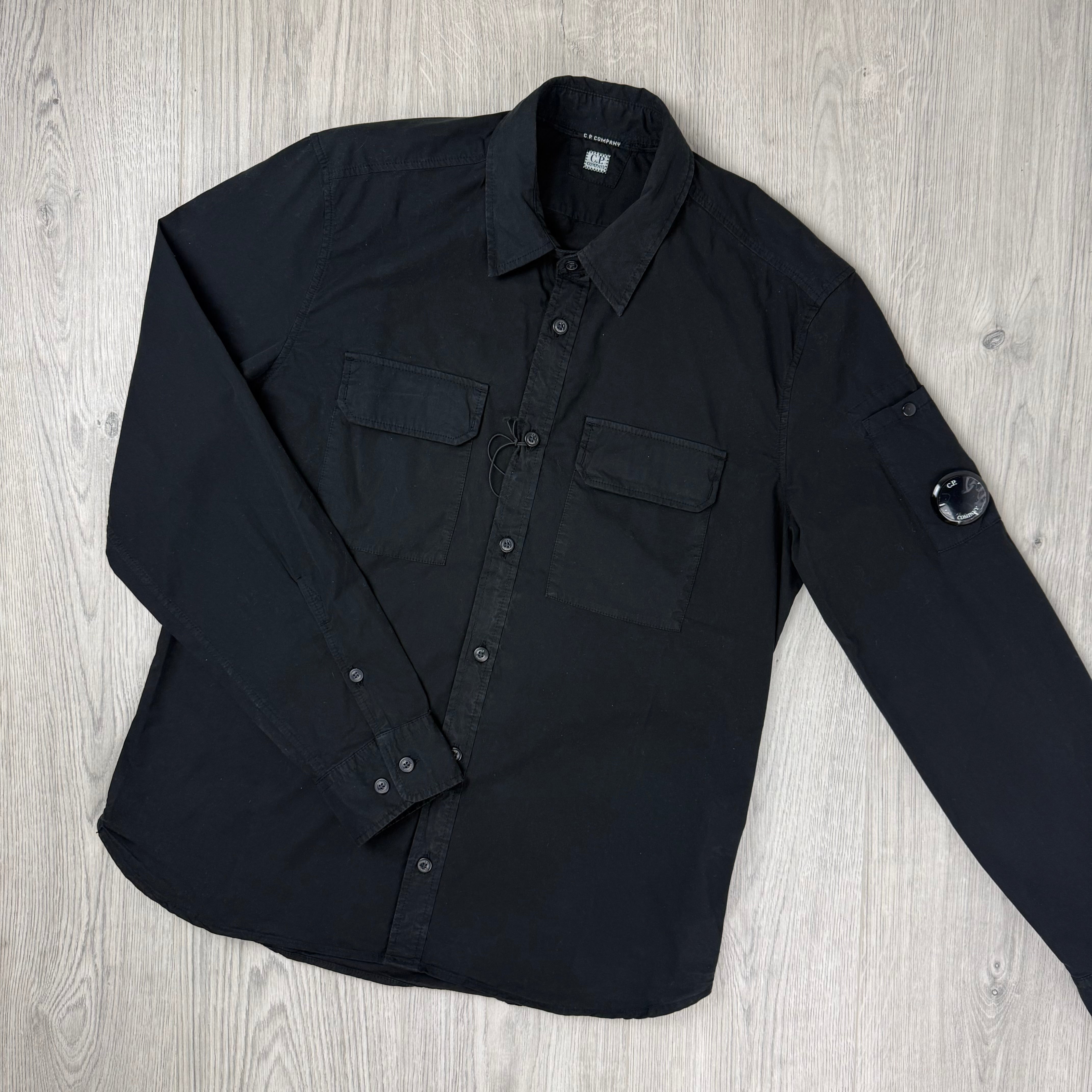 CP Company Button Overshirt - Black