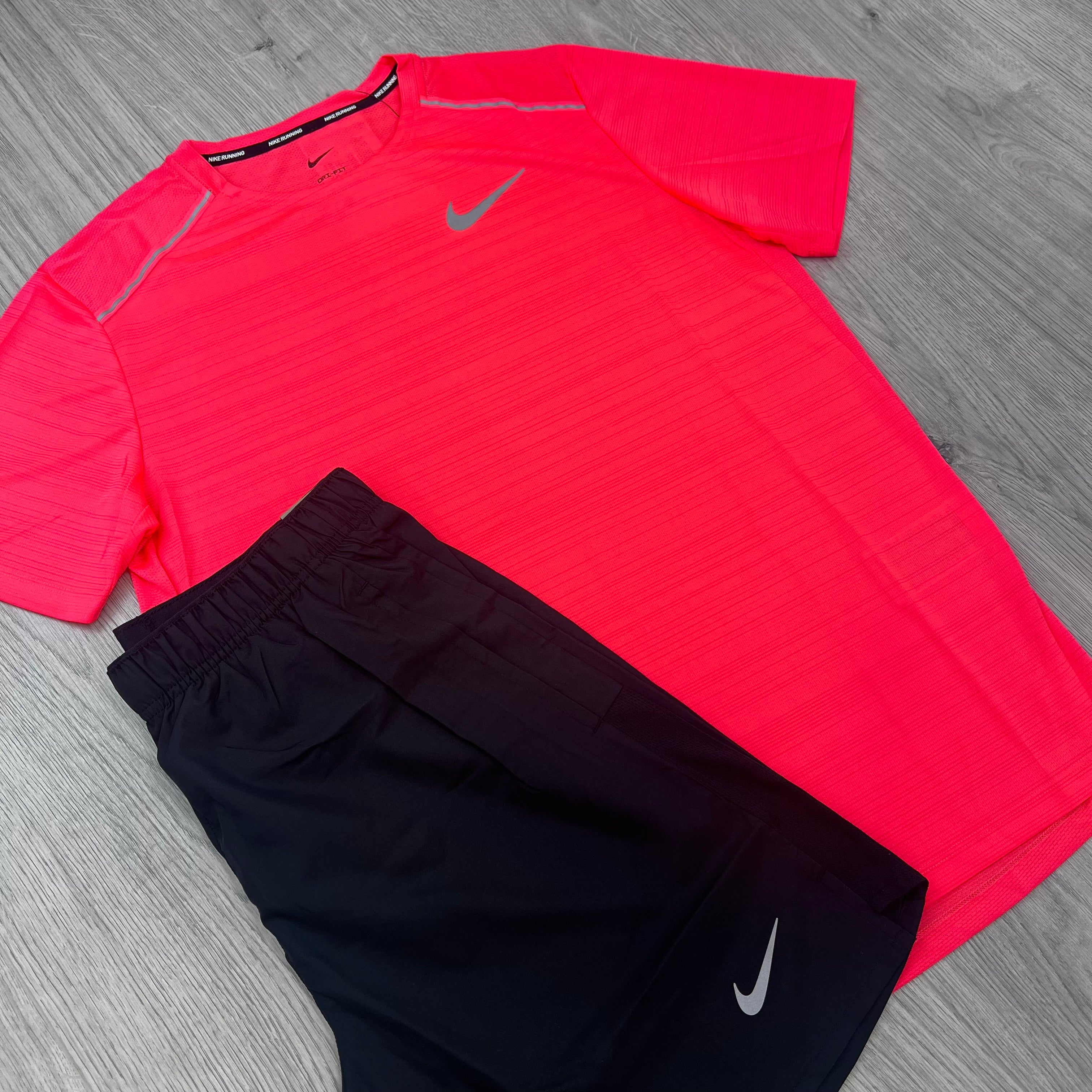 Nike 'Miler' Set - Crimson/Black