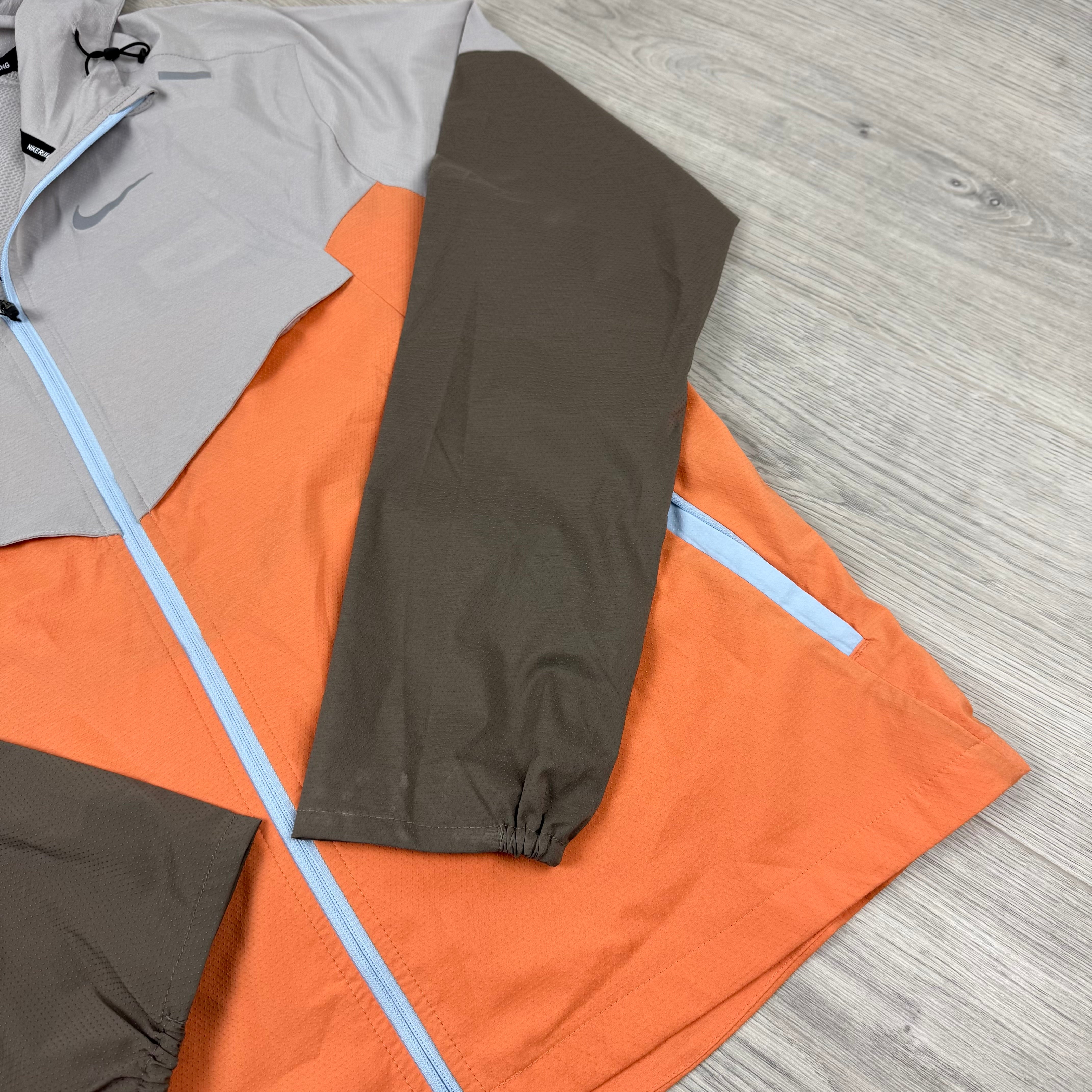 Nike Miler Repel Windbreaker - Grey/Orange