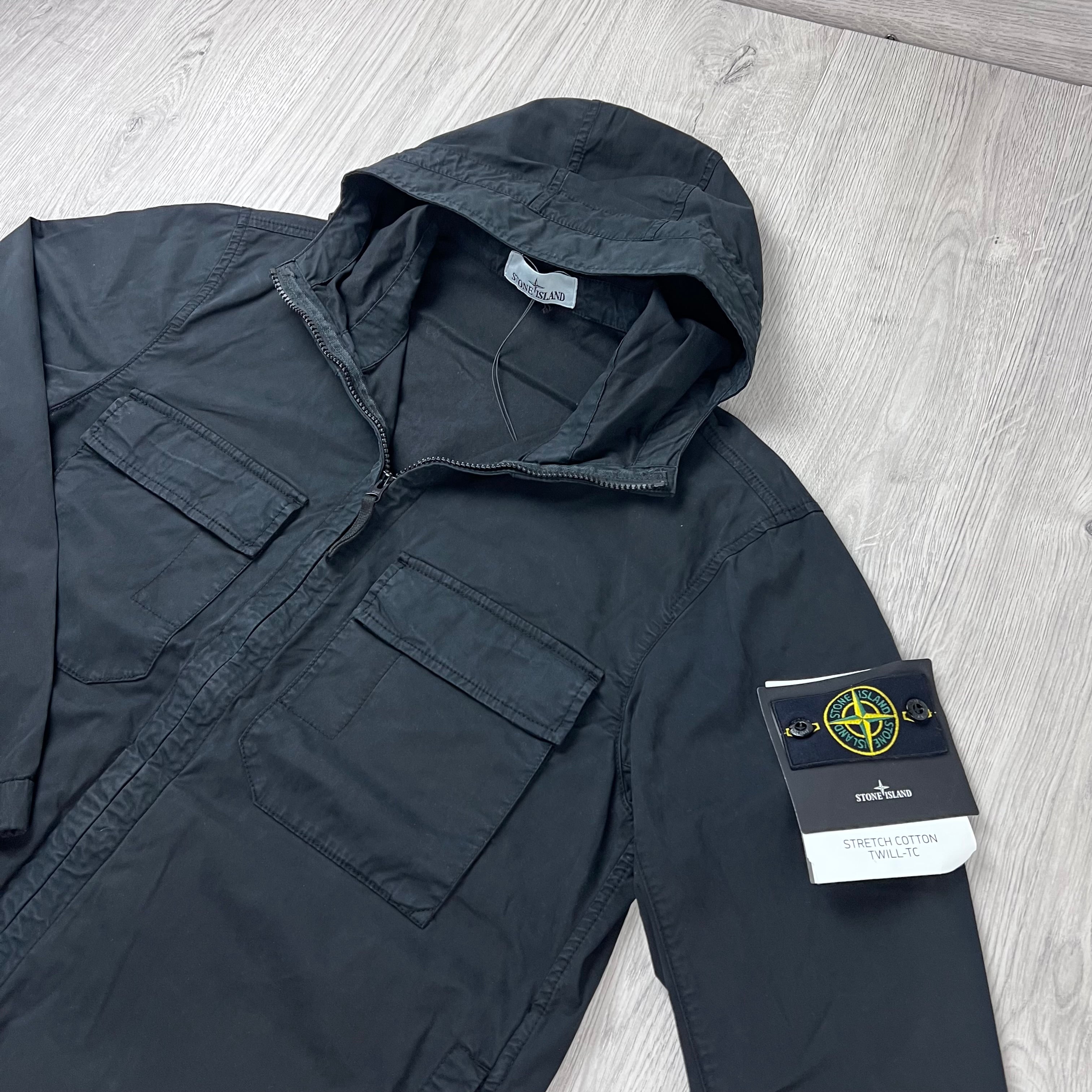 Stone Island Cotton Twill Jacket - Black