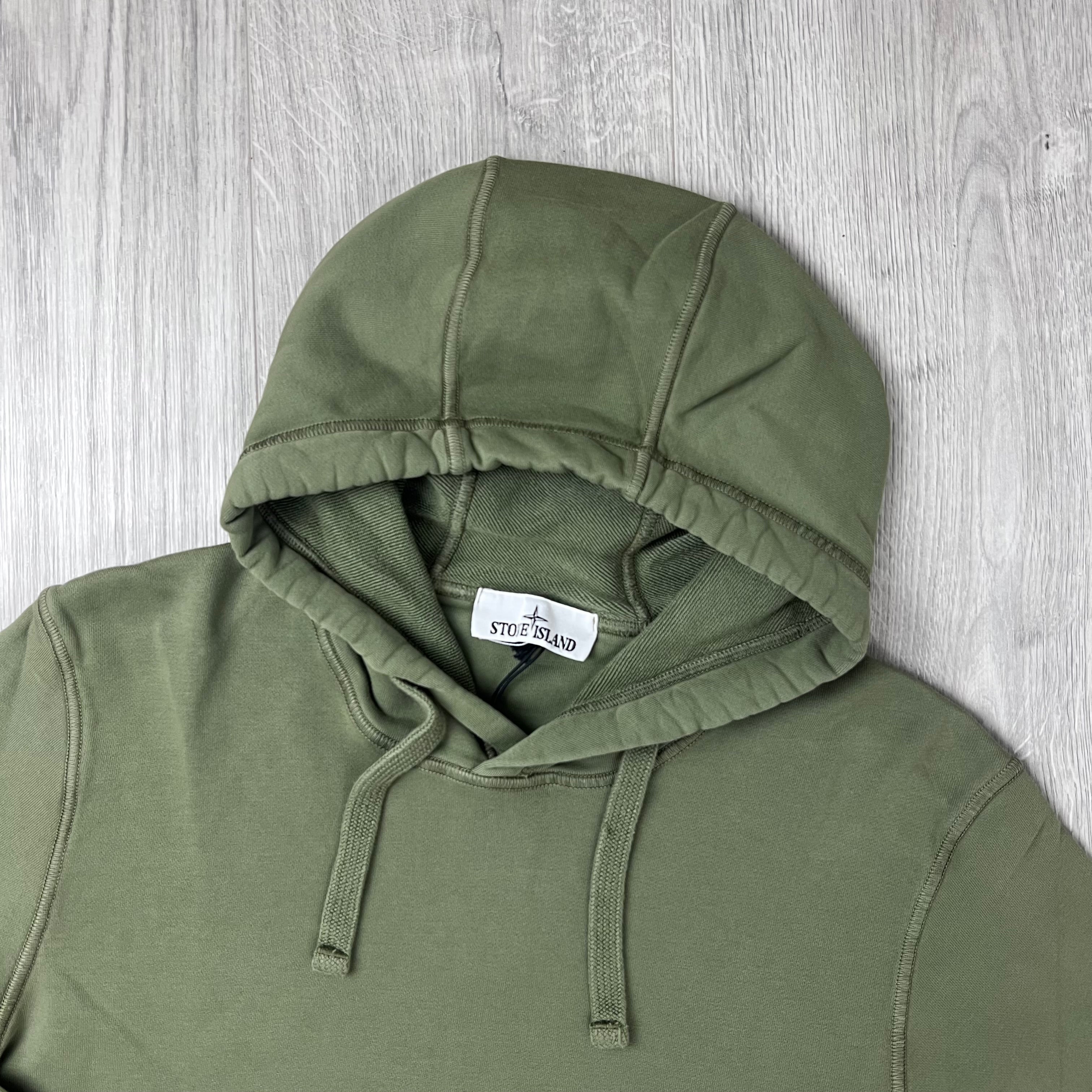 Stone Island Dyed Hoodie - Military