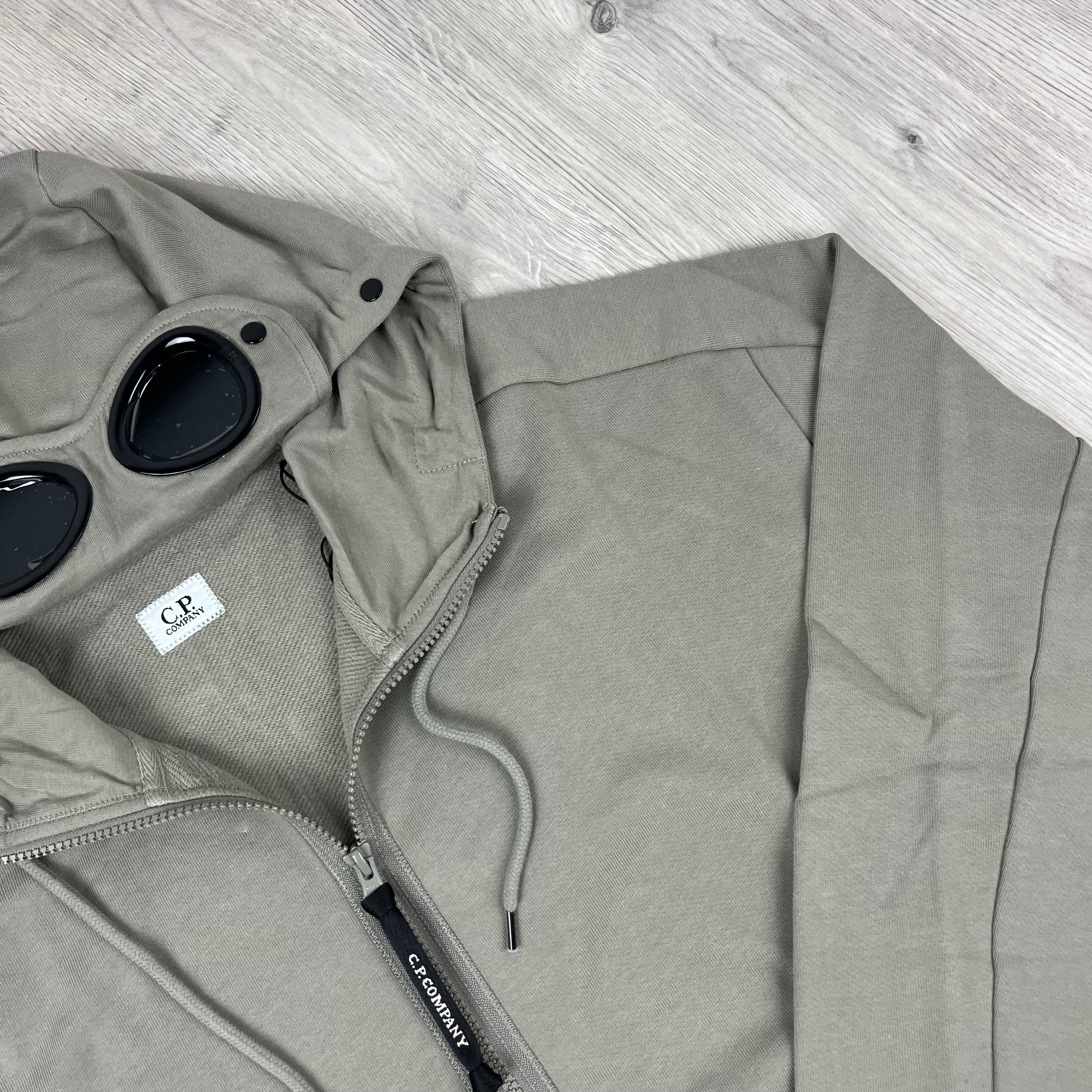 CP Company Raised Fleece Goggle Hoodie - Fallen Rock