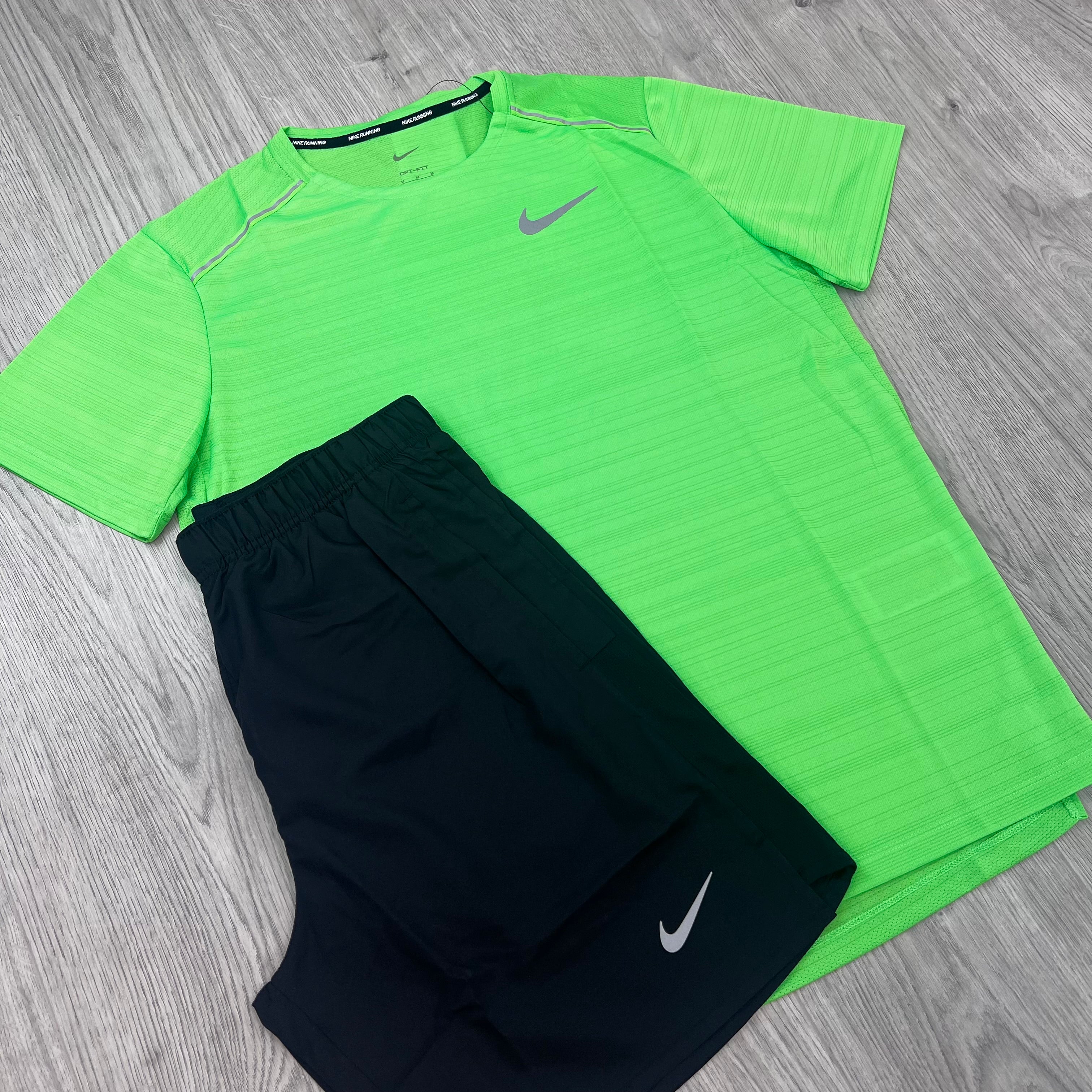 Nike 'Miler' Set - Green/Black