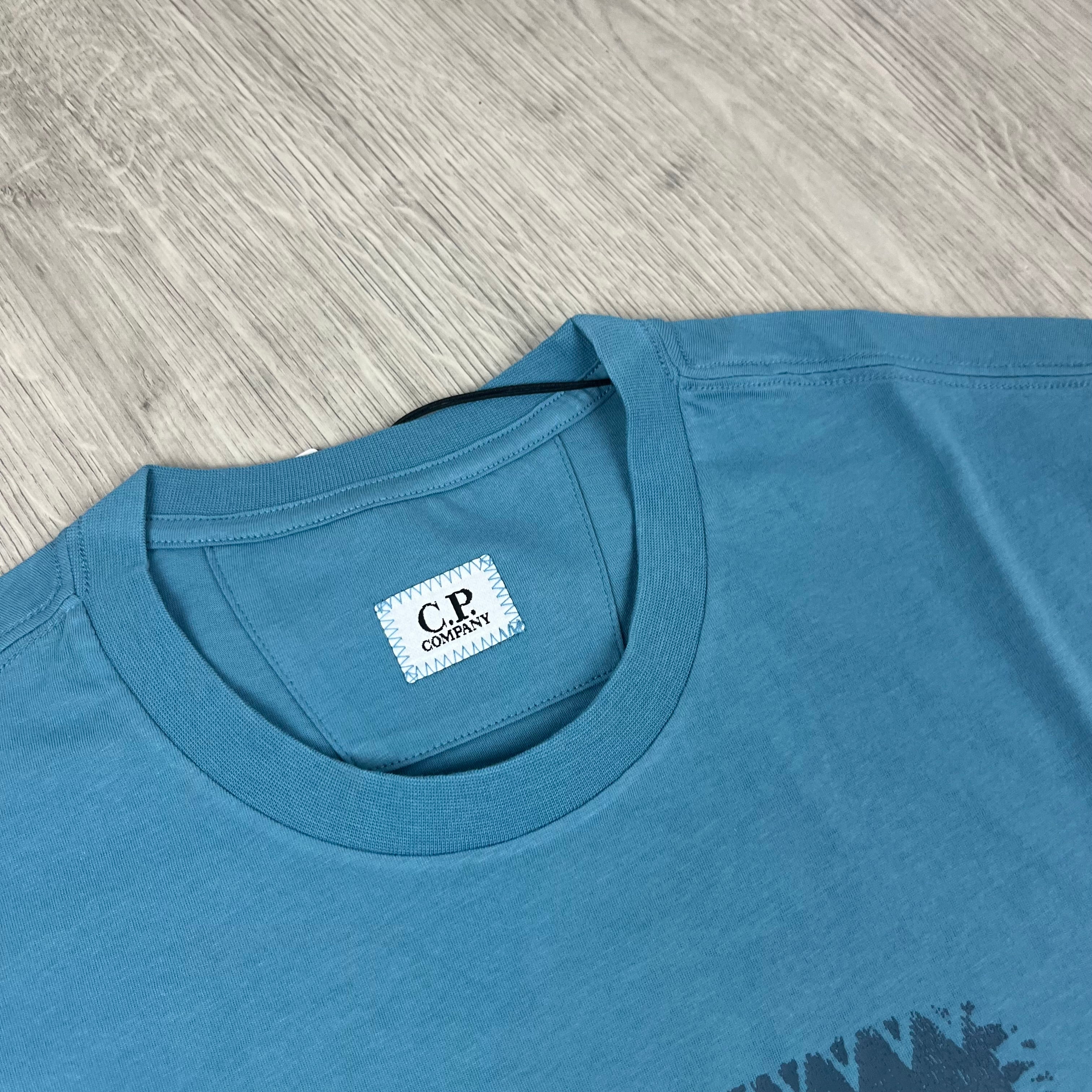 CP Company Stamp T-Shirt - Aegean Blue