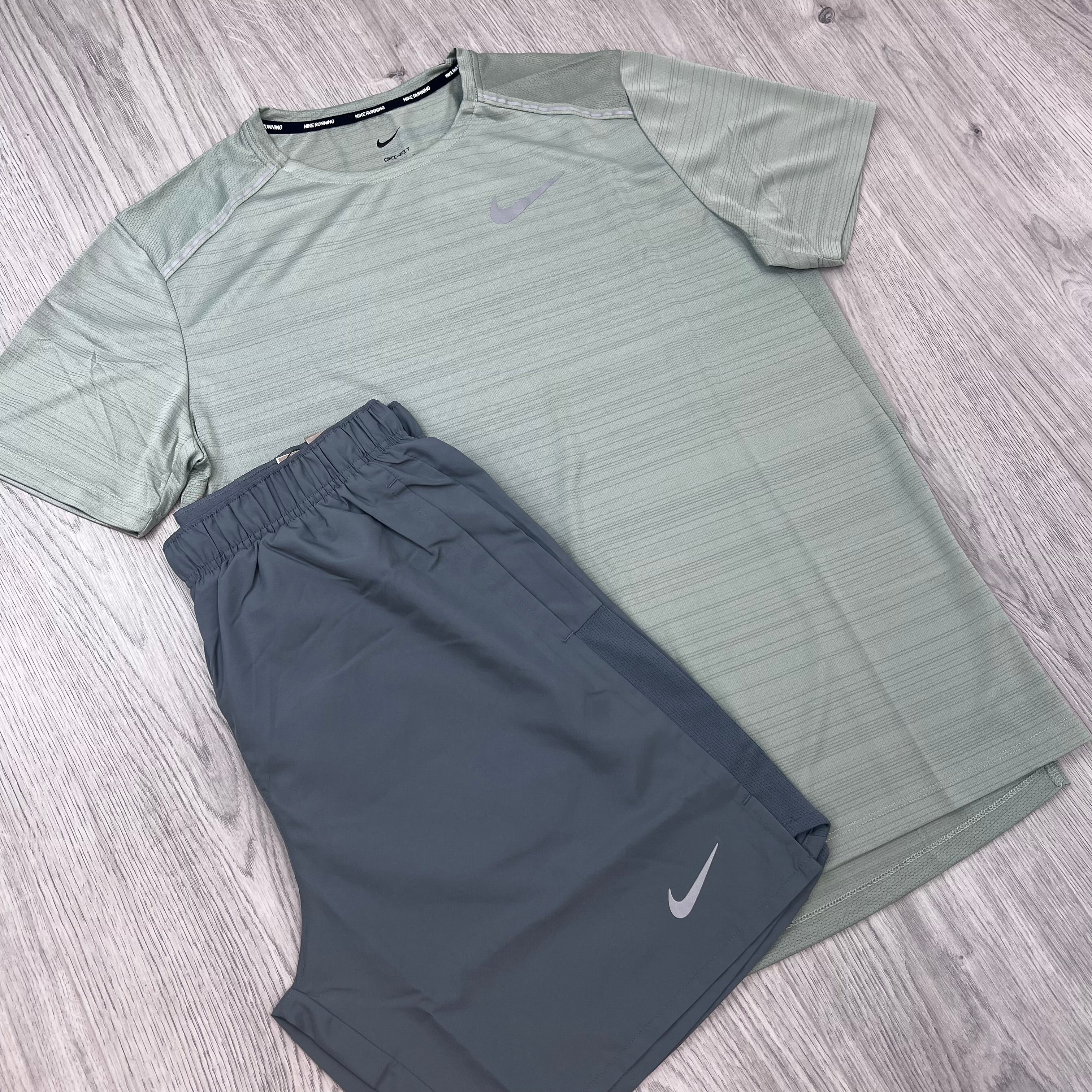 Nike 'Miler' Set - Sage/Grey