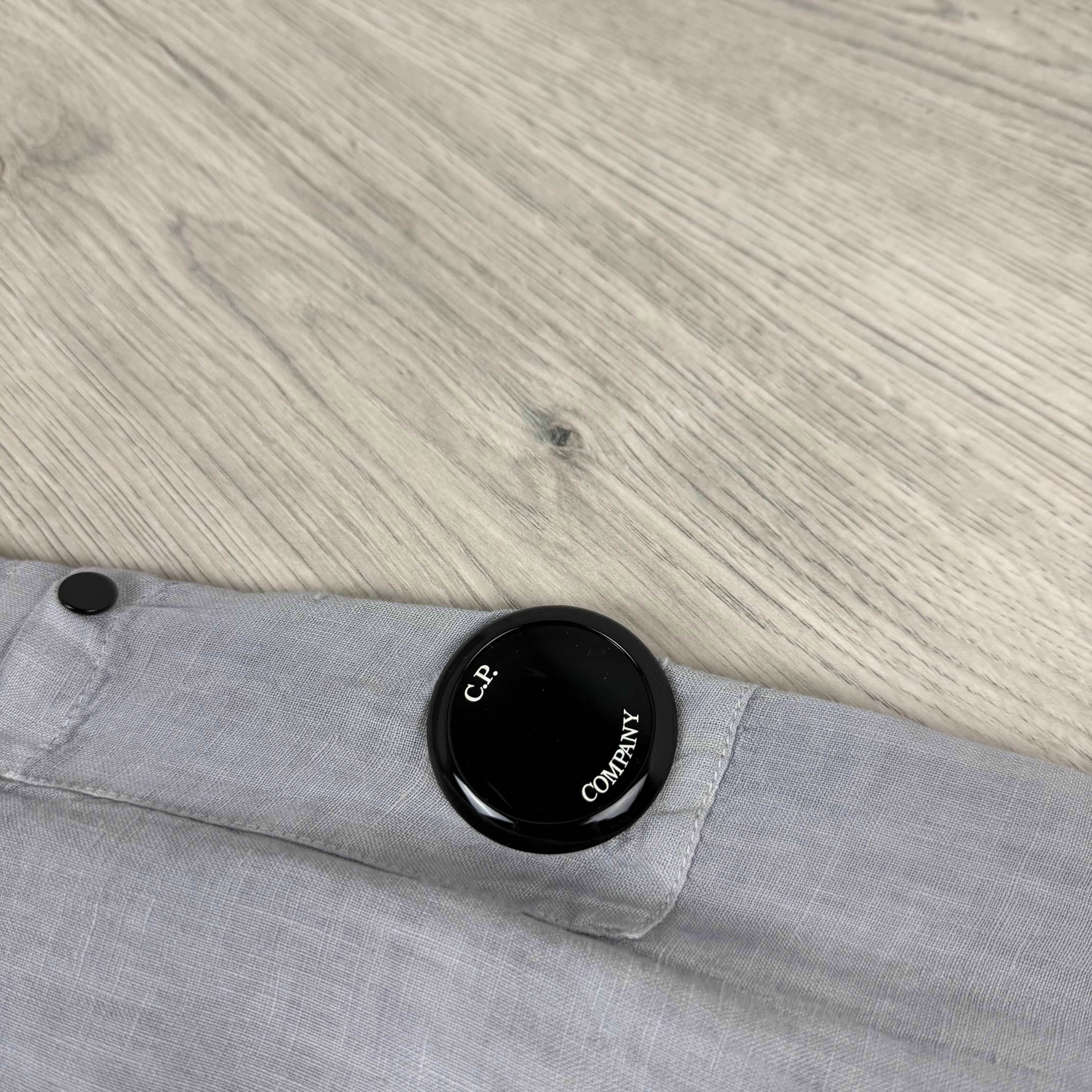 CP Company Linen Shirt - Drizzle Grey