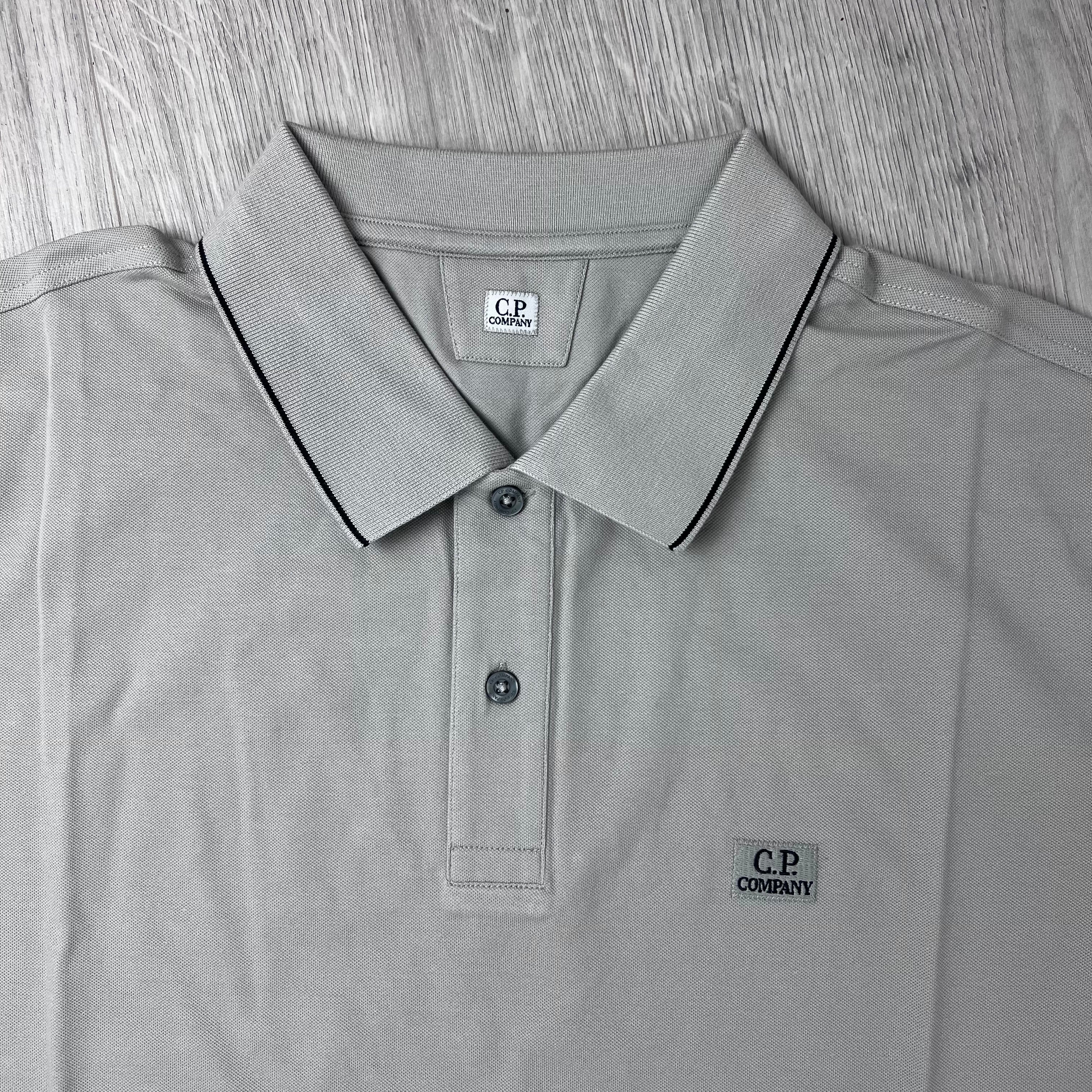 CP Company Piquet Polo Shirt - Dove