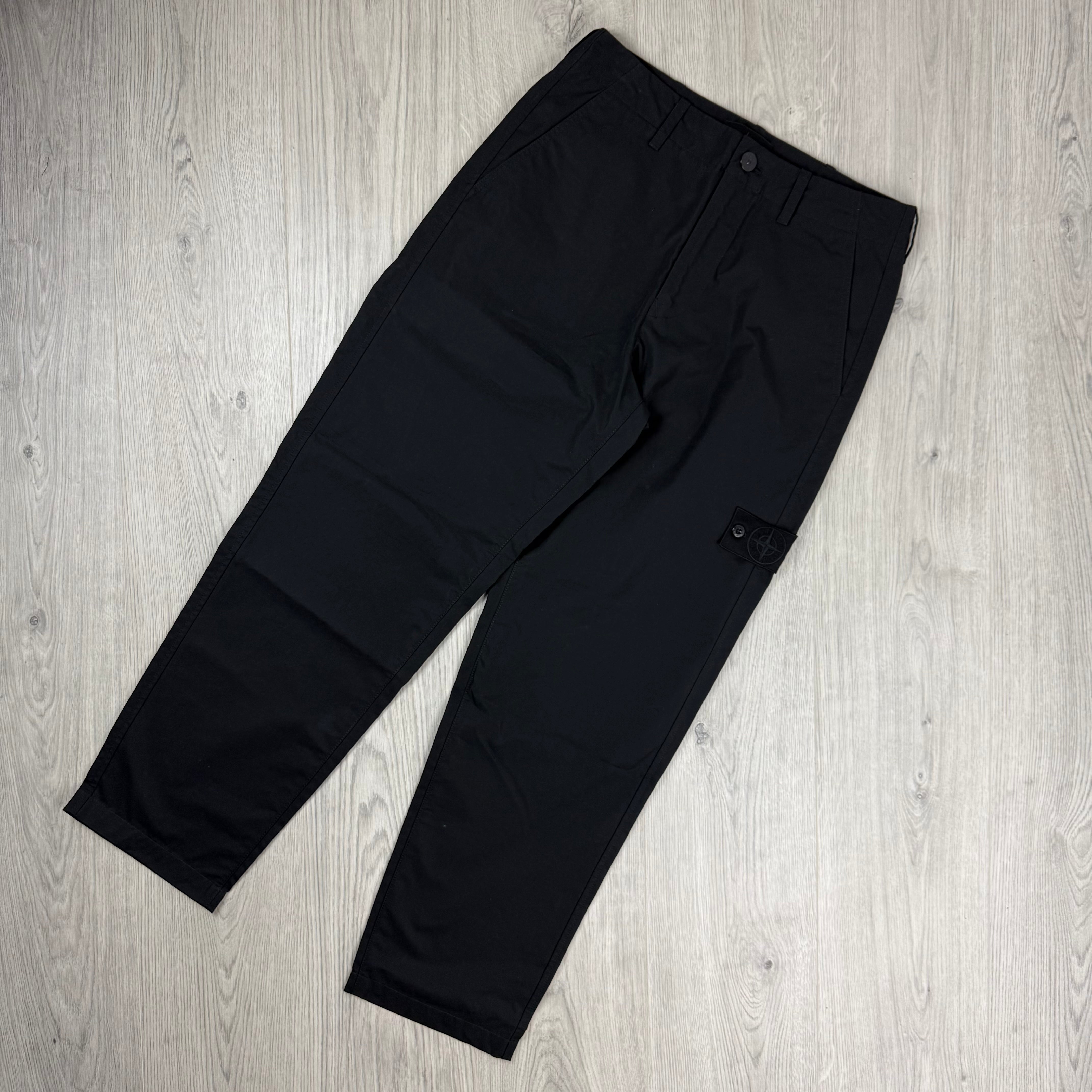 Stone Island Ghost Cargo Trousers - Black