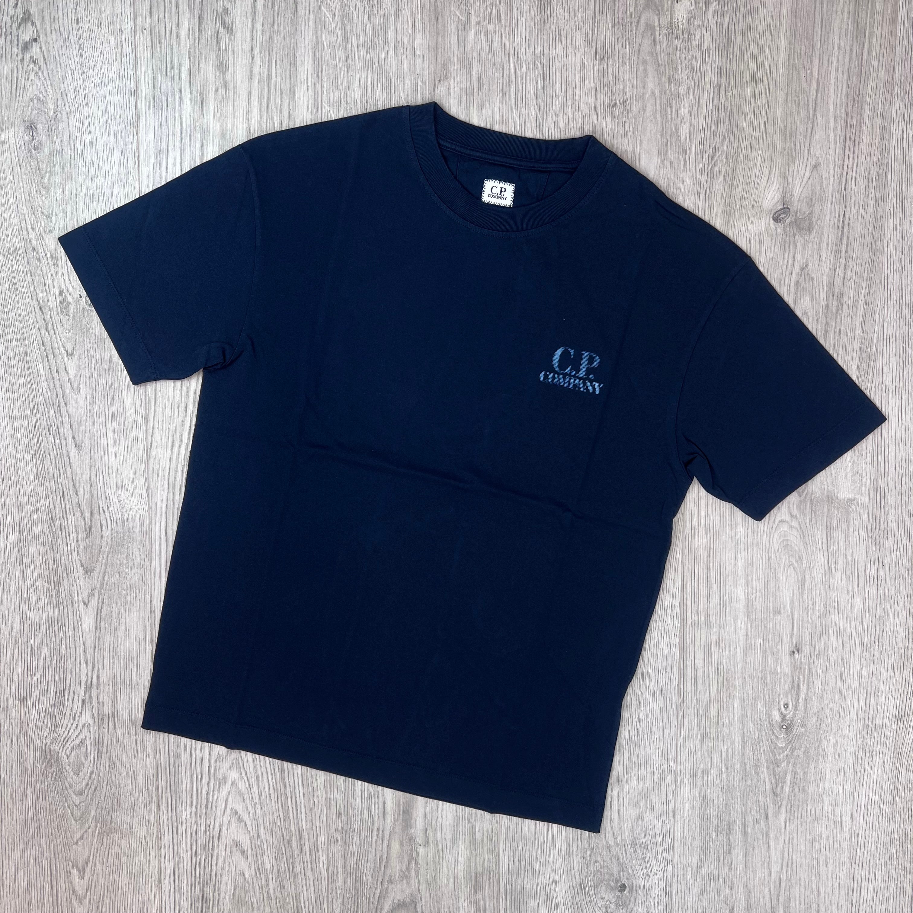 CP Company Striped T-Shirt - Navy