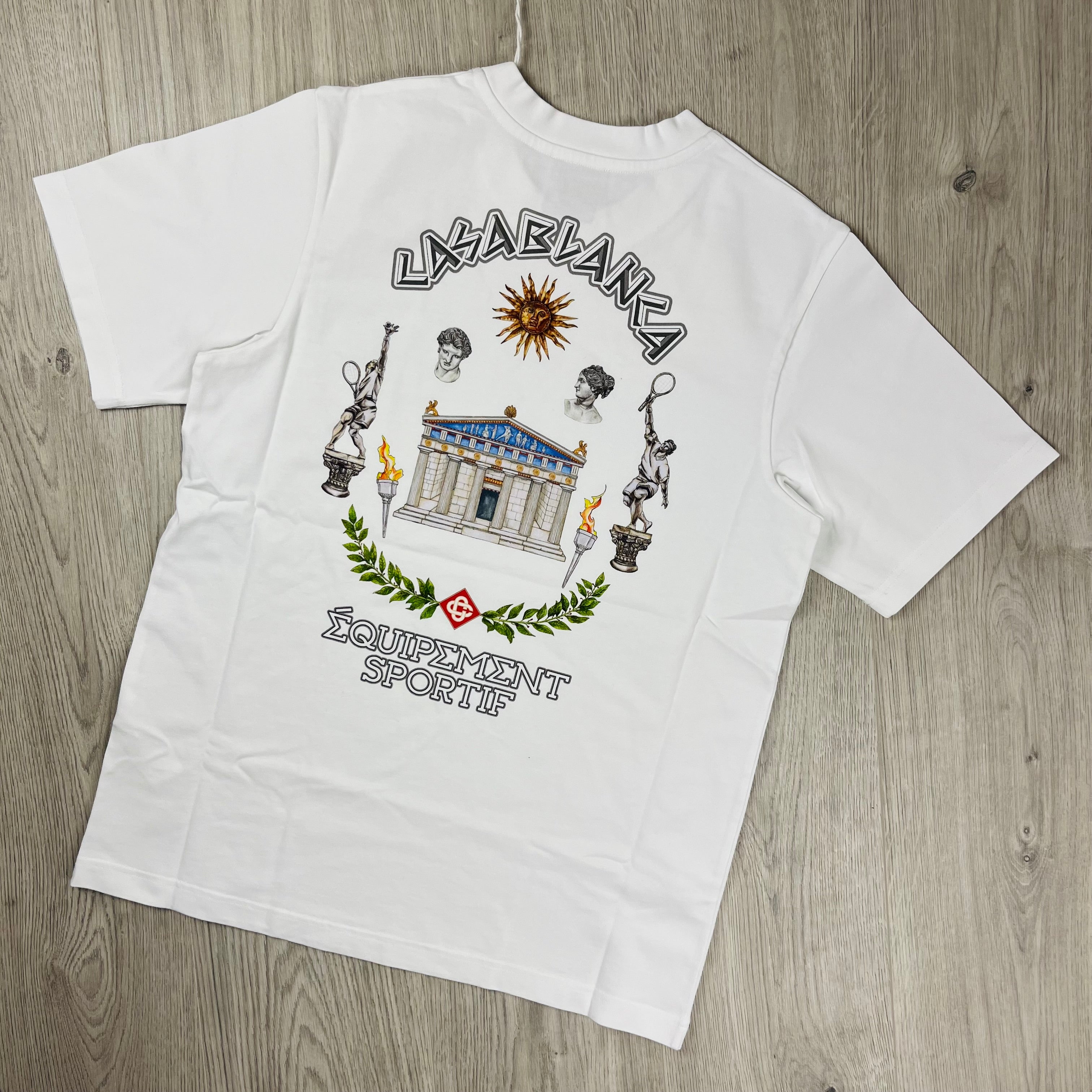 Casablanca Paris Graphic T-Shirt in White. On sale at Open Attire.