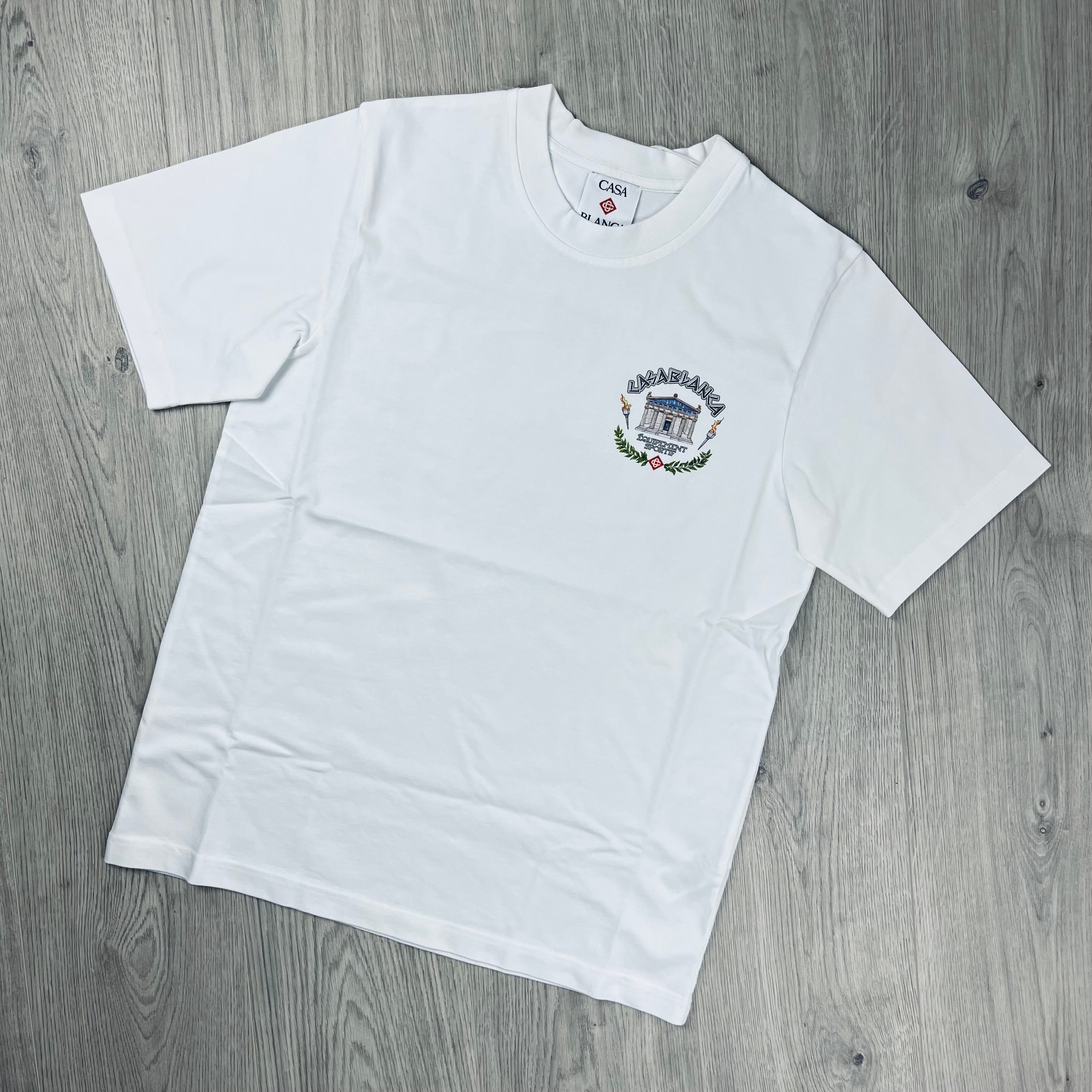 Casablanca Paris Graphic T-Shirt in White. On sale at Open Attire.