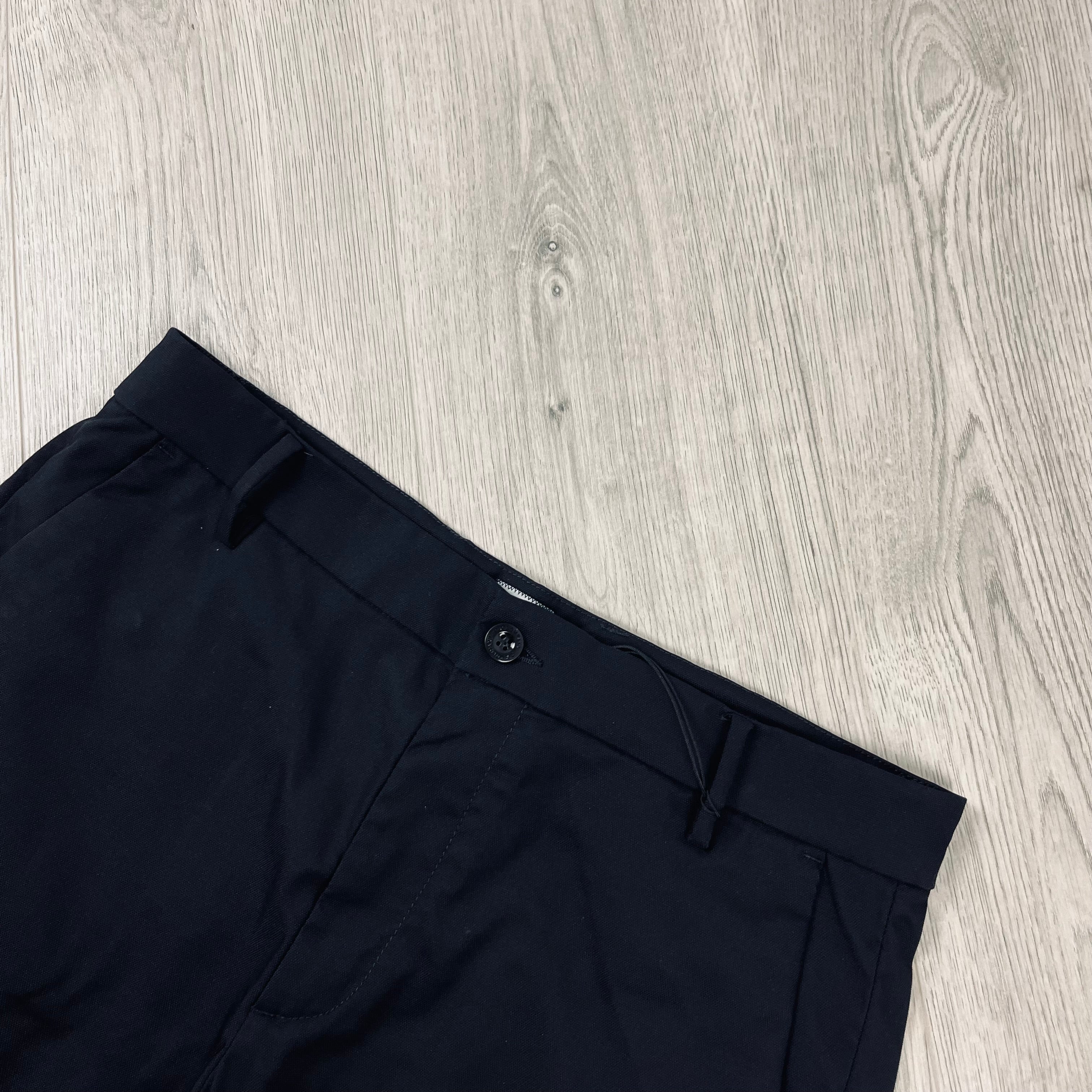 CP Company Metropolis Technical Panama Cargo Trousers in Black. On sale at Open Attire.