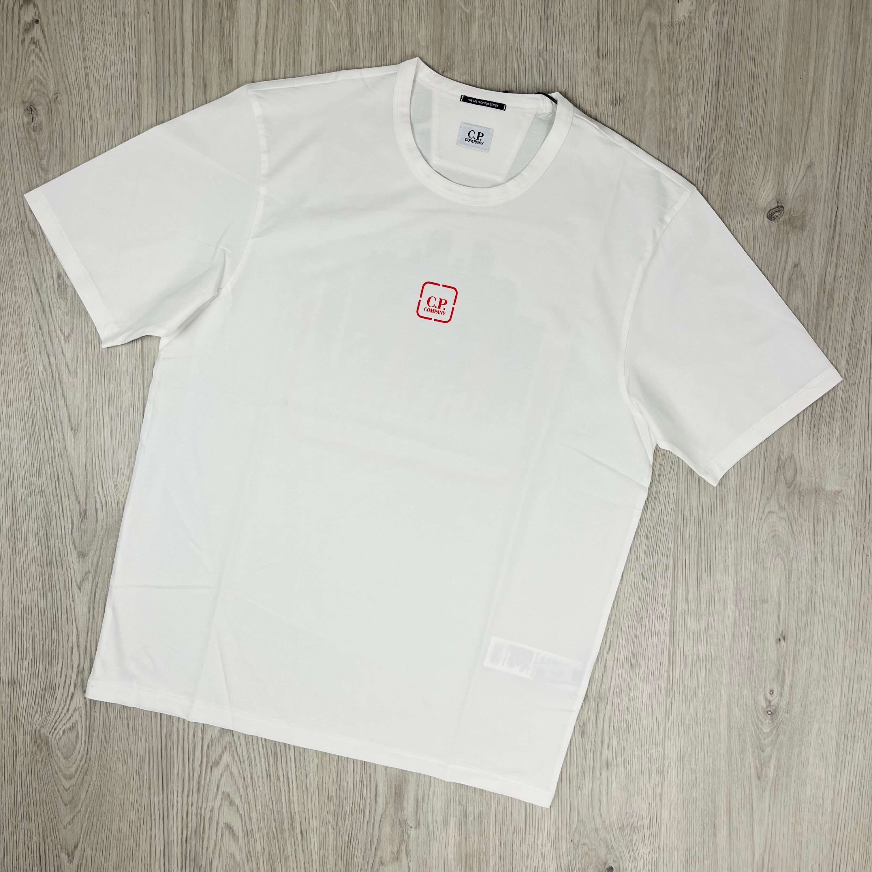 Men's CP Company Metropolis T-Shirt in Gauze White. On sale at Open Attire.