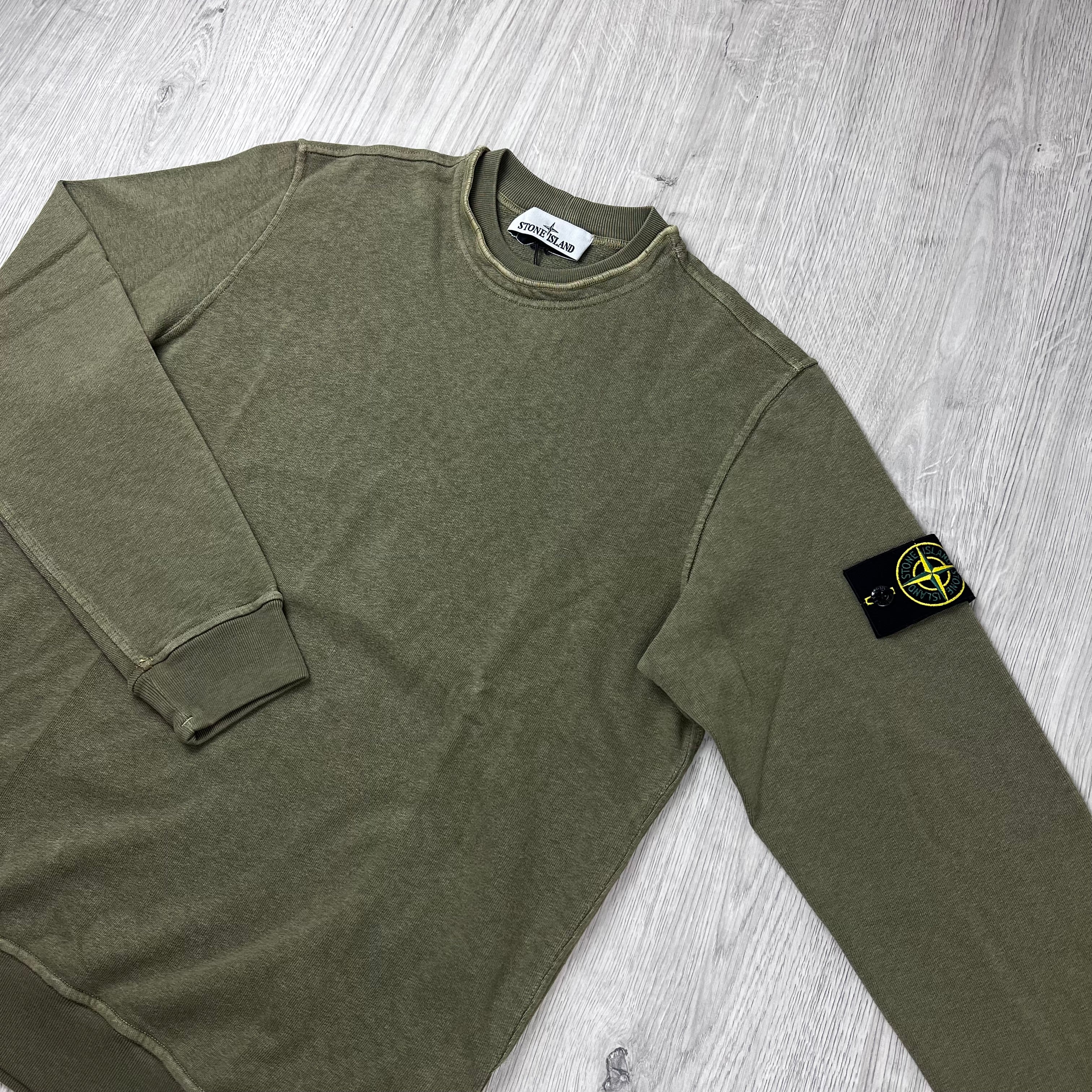 Stone Island Malfilé 'Old' Sweatshirt - Military