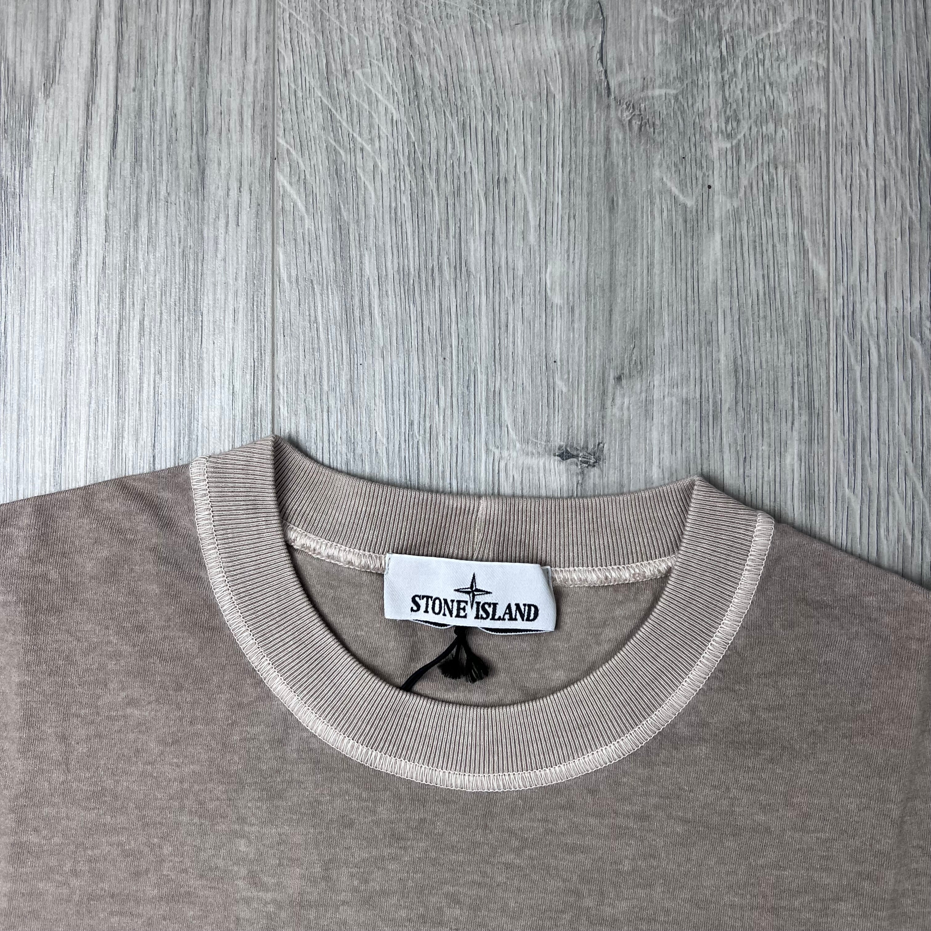 Stone Island 'Fissato' Patch T-Shirt - Desert