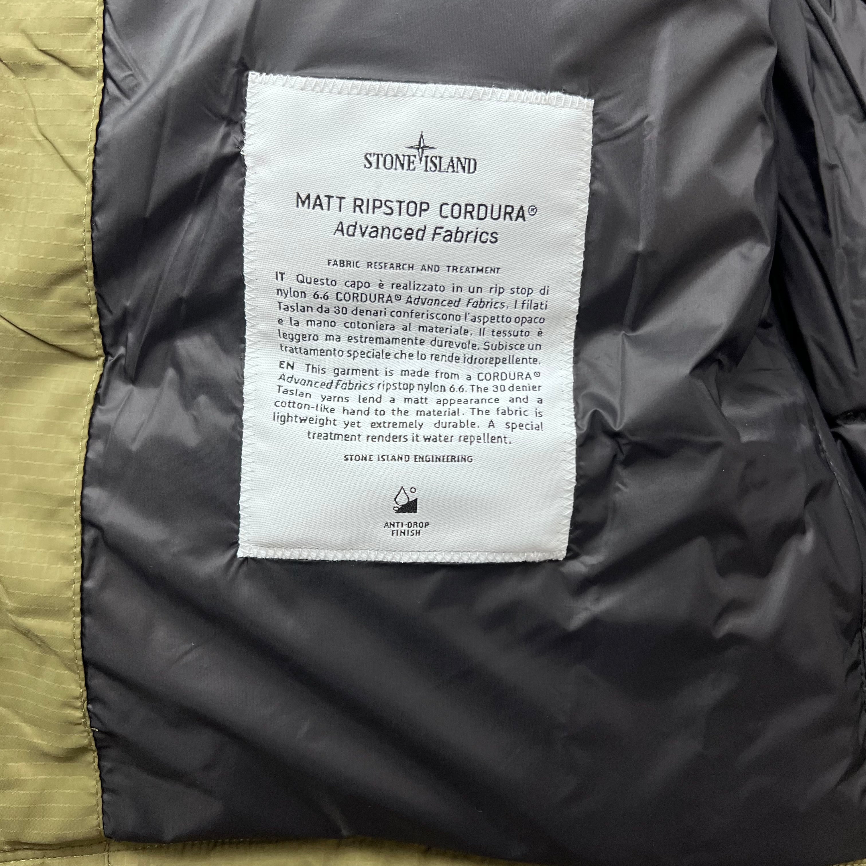 Stone Island Ripstop Down Jacket - Military Green