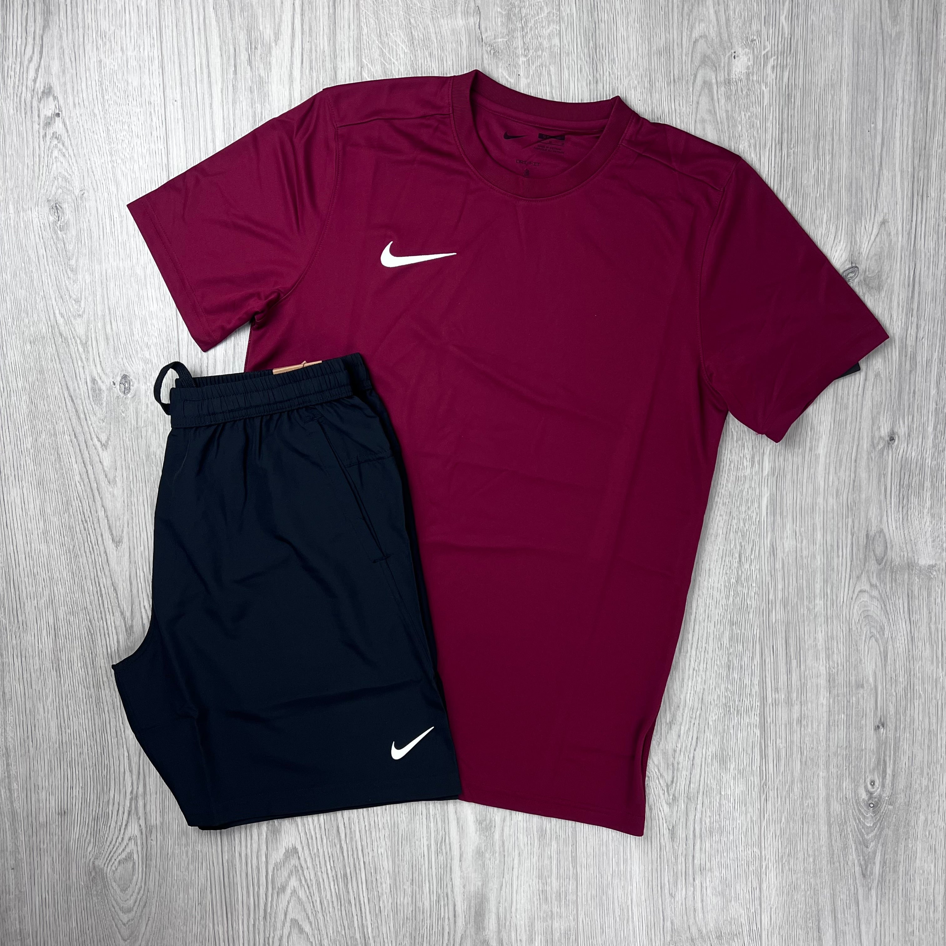 Nike 'Dri-Fit' Set - Maroon/Black