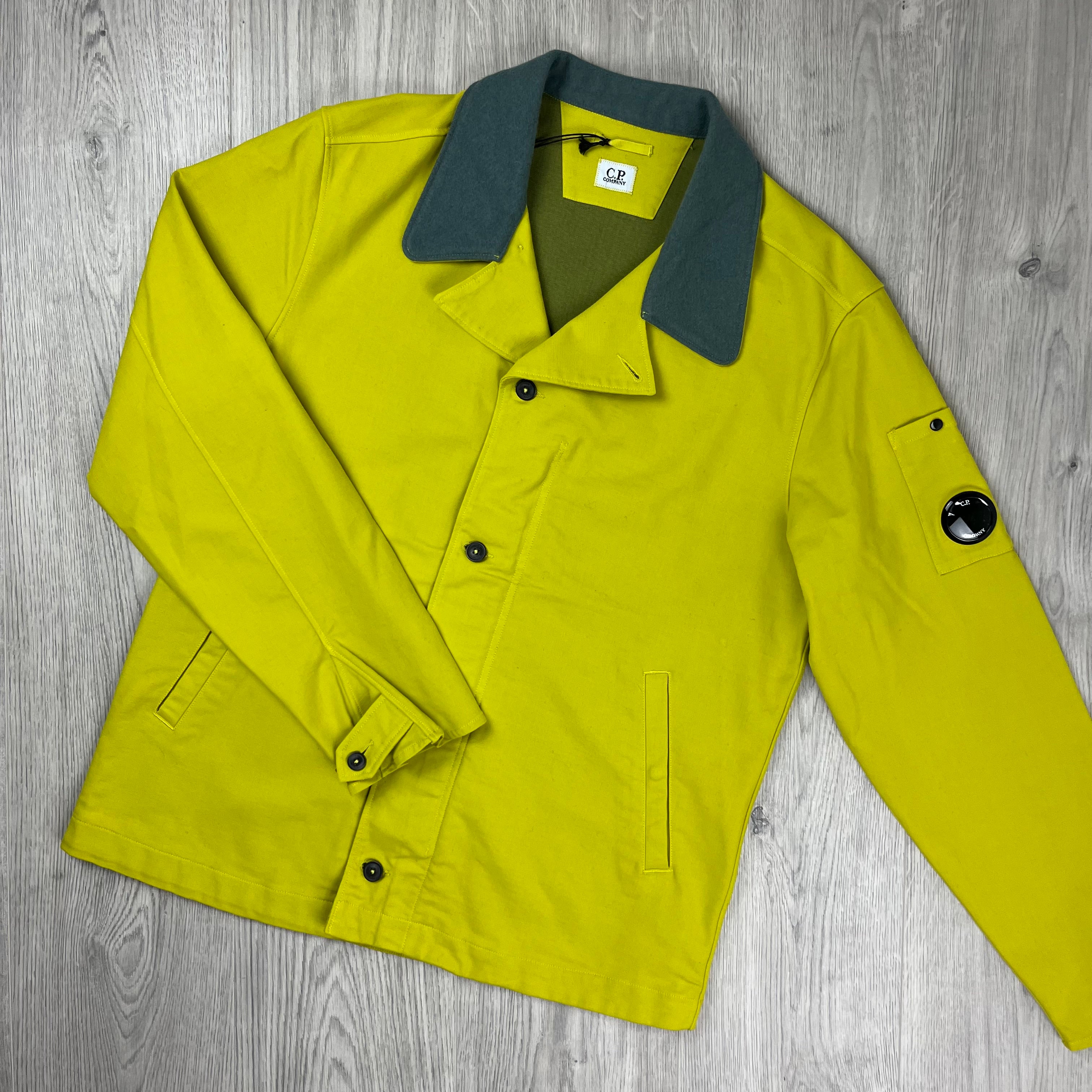 CP Company Co/Ny Satin Jacket - Green Sheen