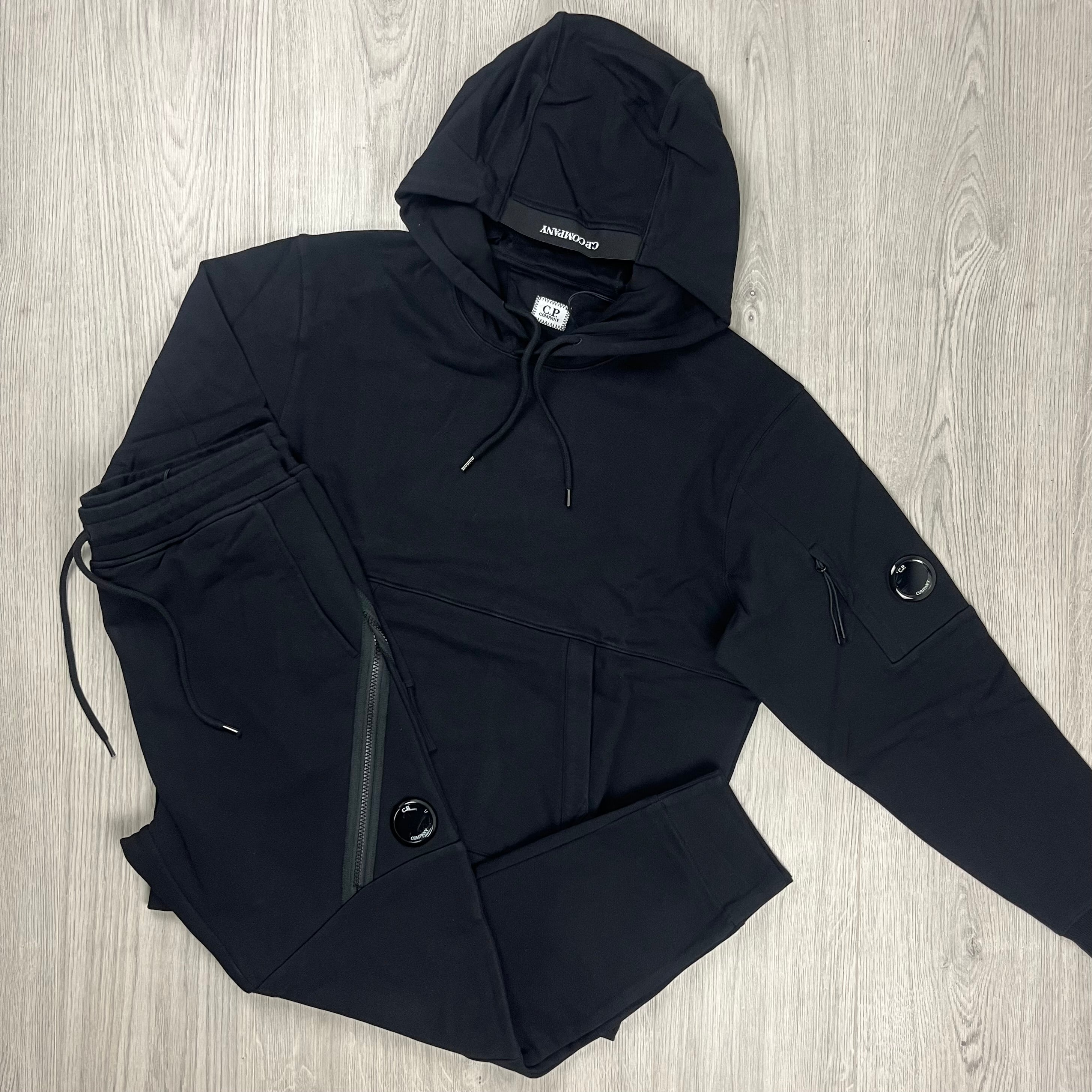 CP Company Raised Fleece Tracksuit - Black