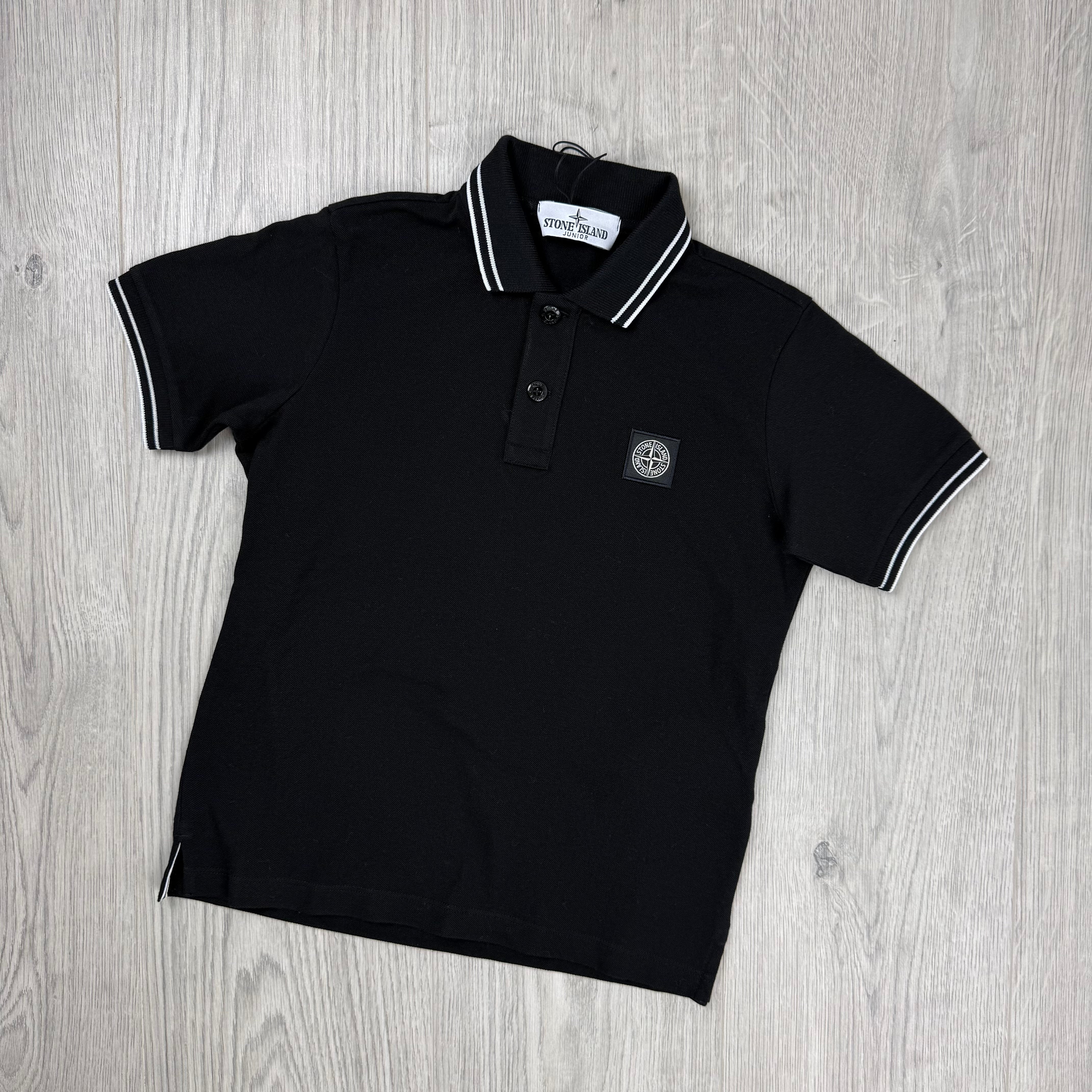 Stone Island Junior Patch Polo Shirt - Black