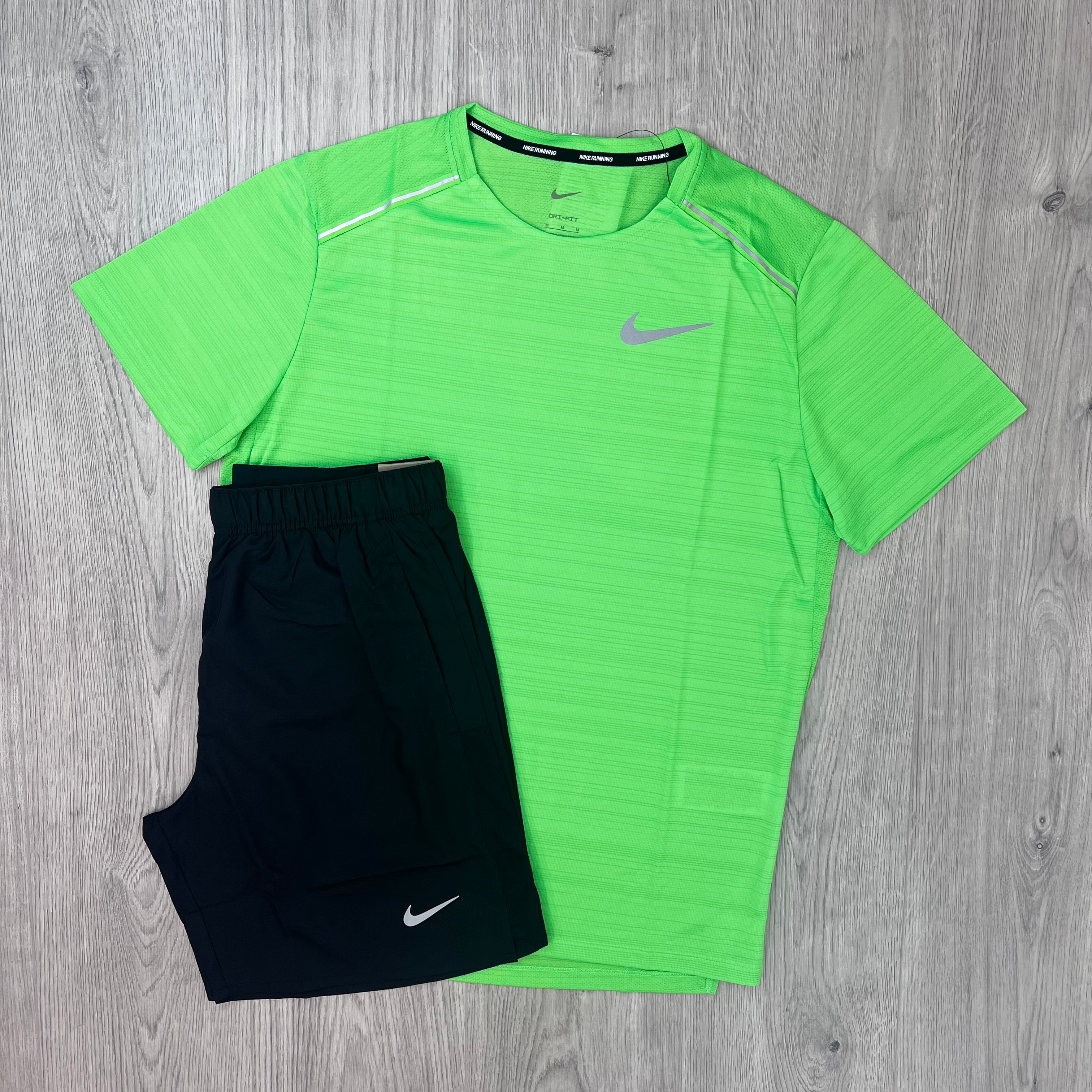 Nike 'Miler' Set - Green/Black