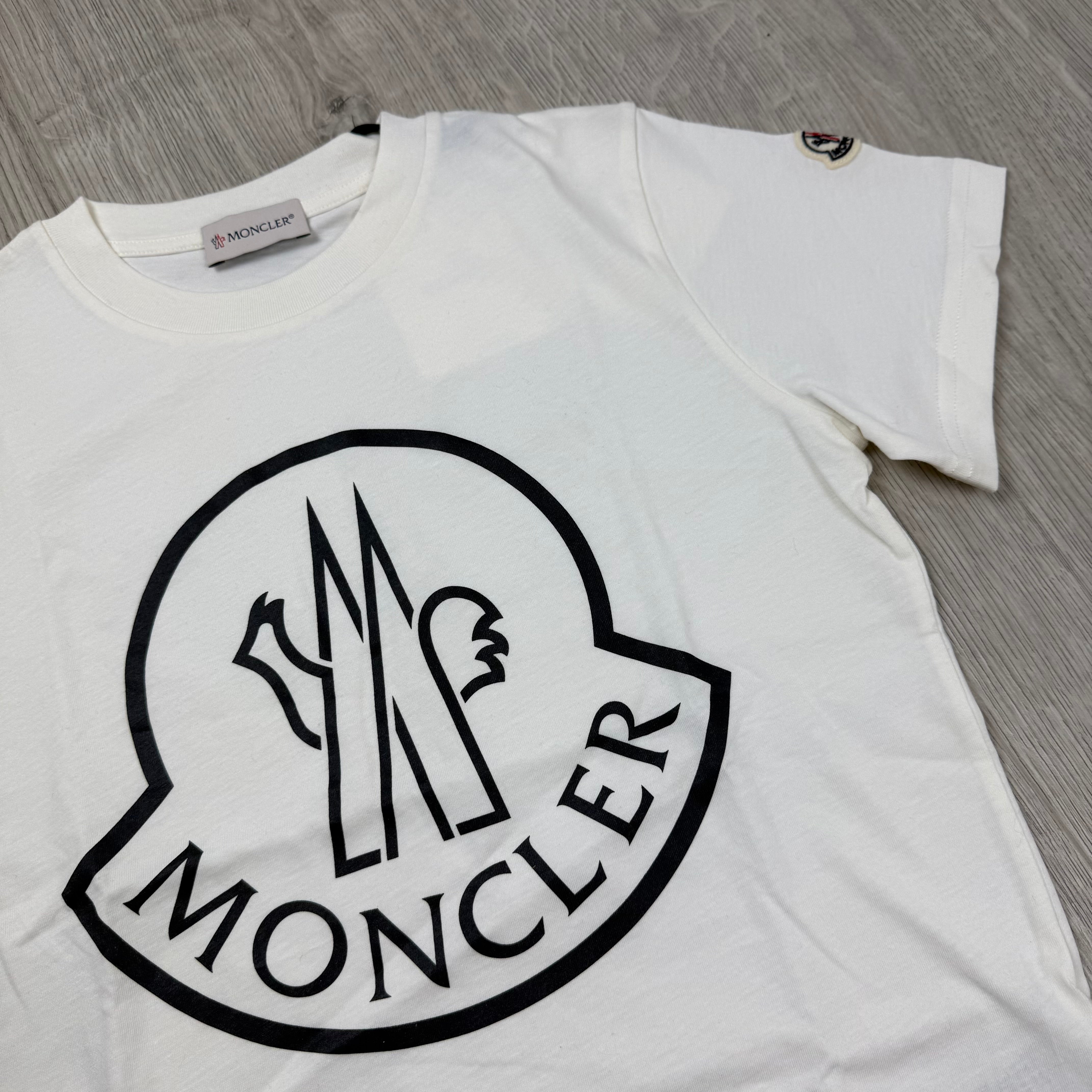 Moncler Junior Scribble T-Shirt - White