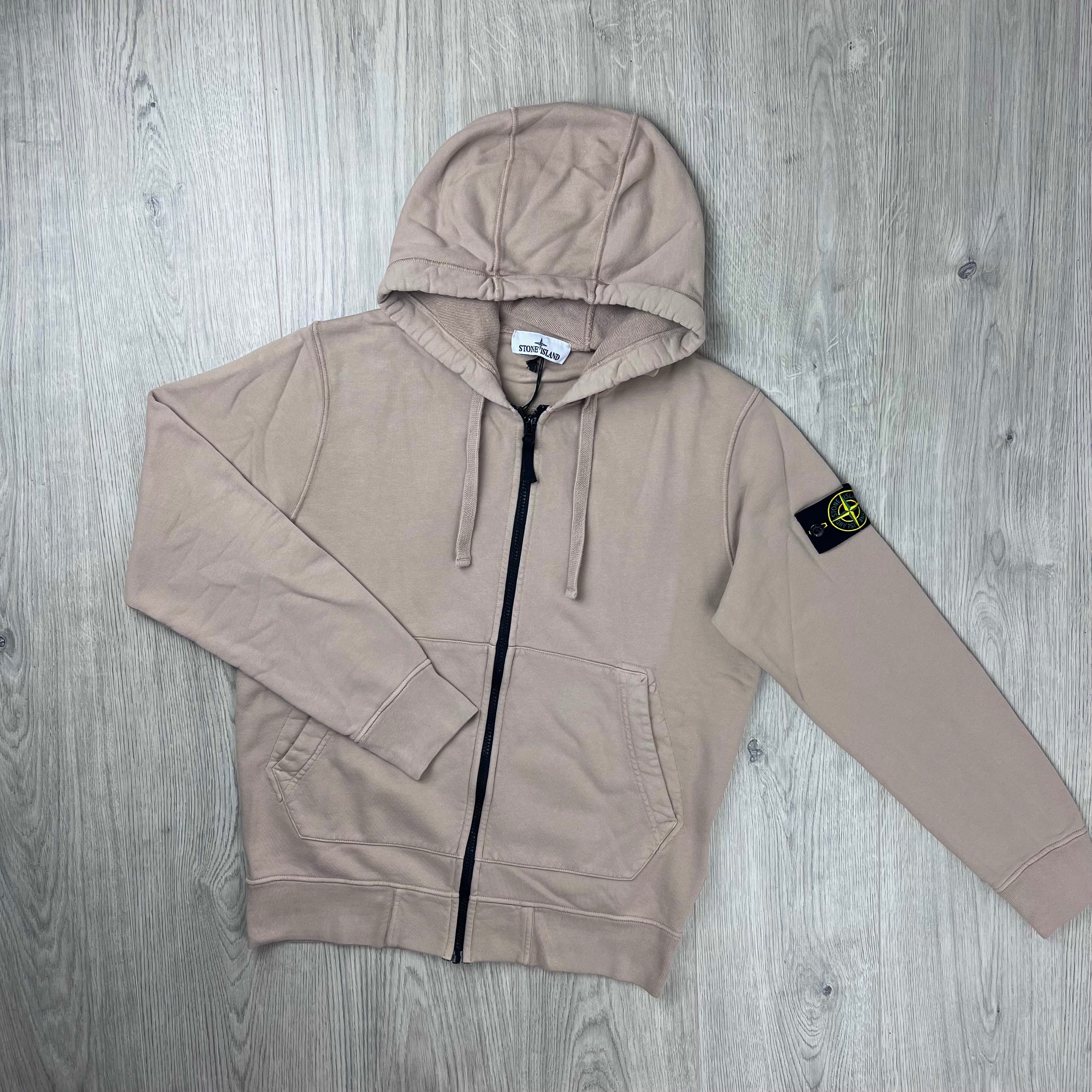 Stone Island Zip Hoodie - Desert