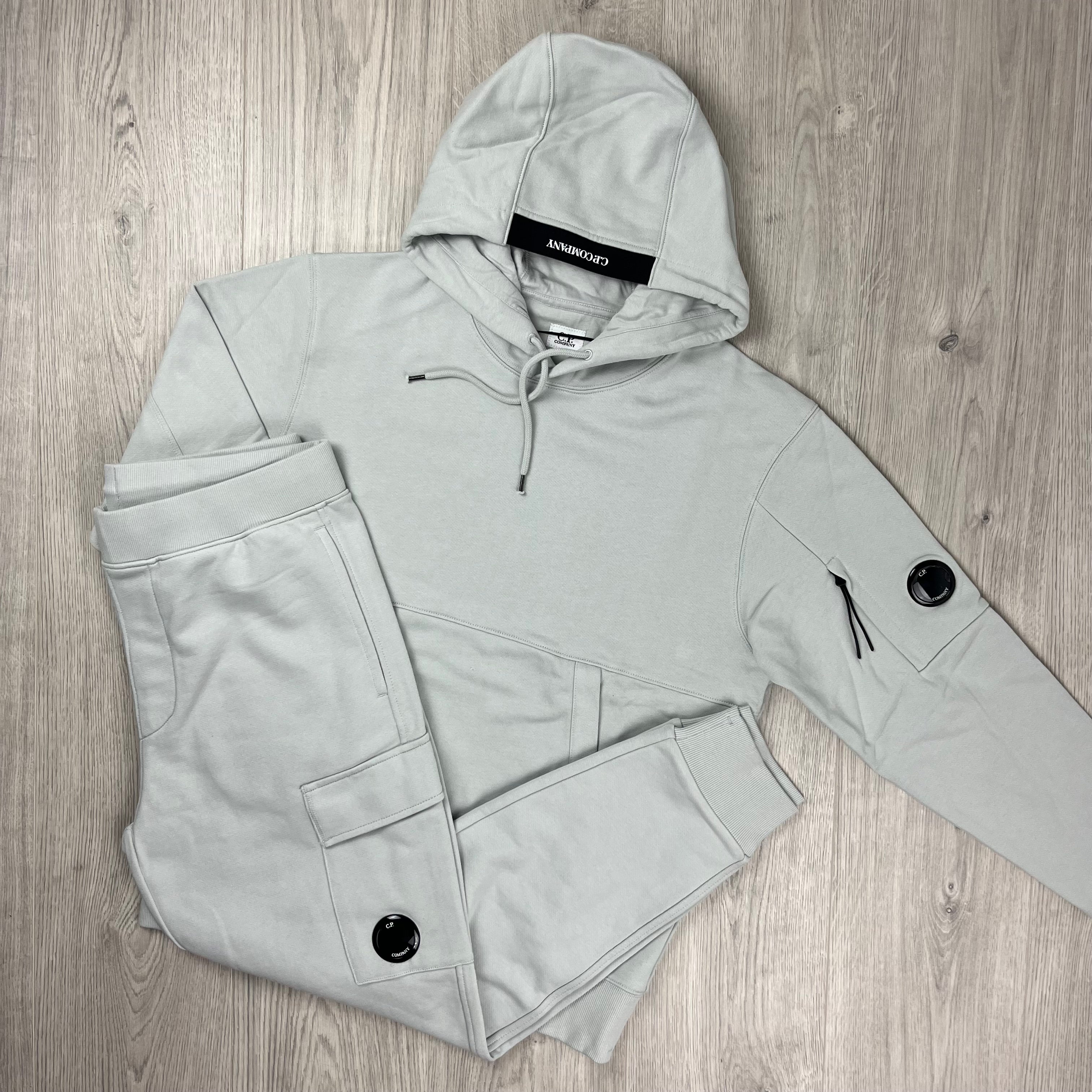 CP Company Raised Fleece Tracksuit - Blue Fox