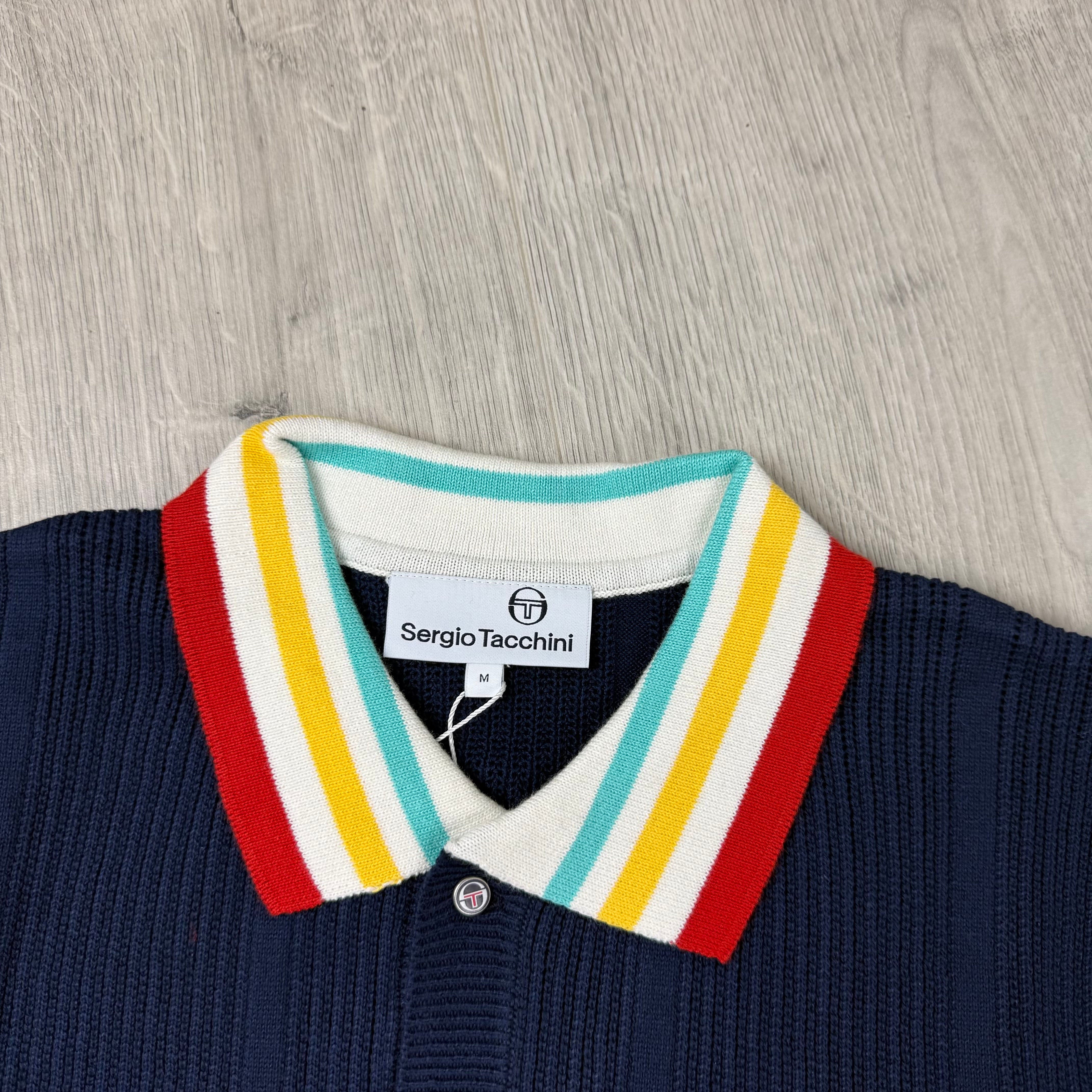 Sergio Tacchini 'Slice' Knit Polo Shirt - Maritime Blue