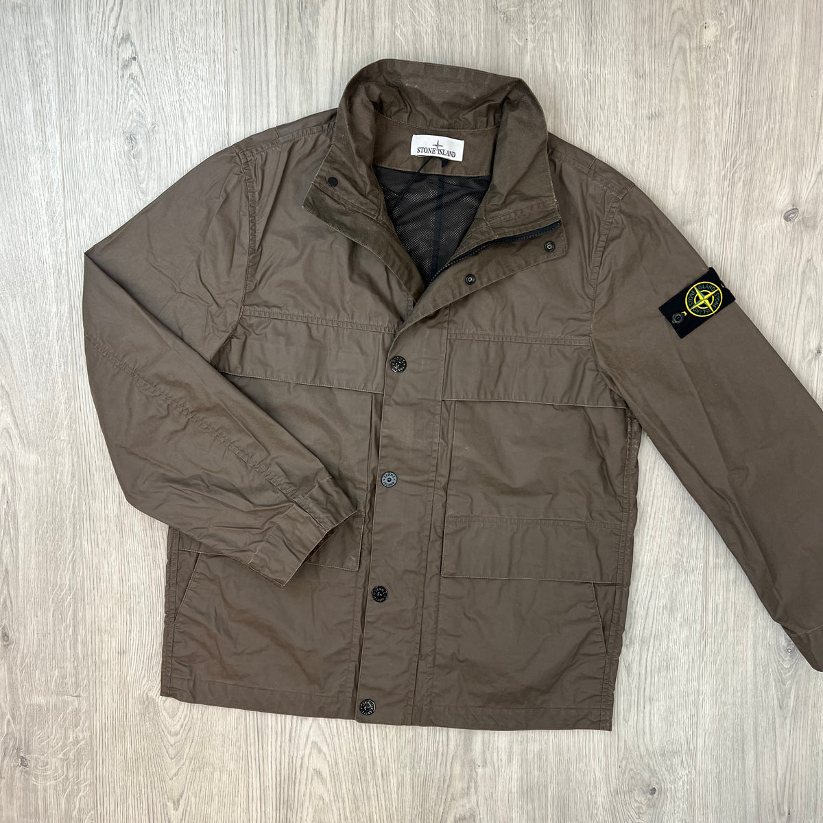 Stone Island Waxed Field Jacket - Umber