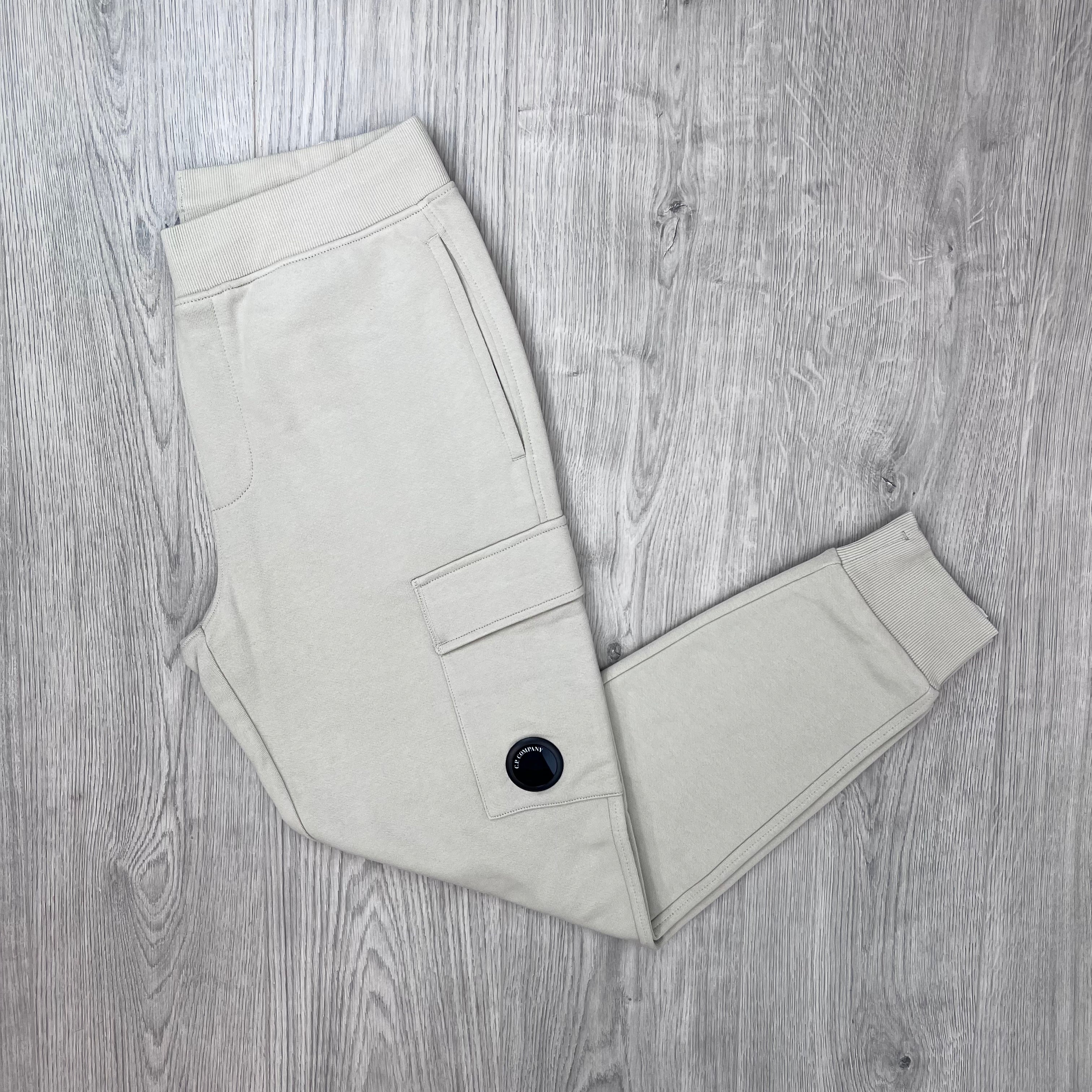 CP Company Raised Fleece Tracksuit - Silver Birch