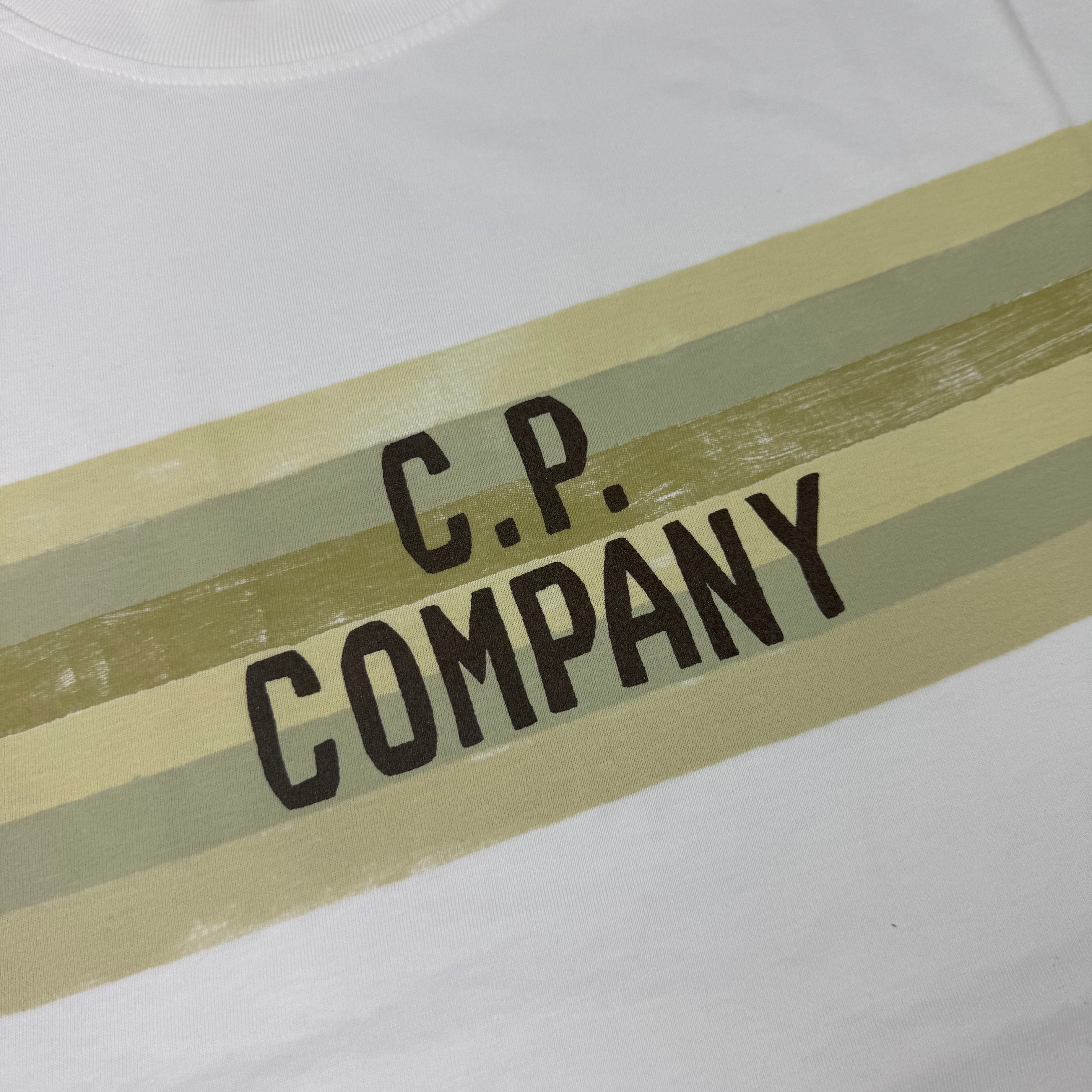 CP Company Striped T-Shirt - White