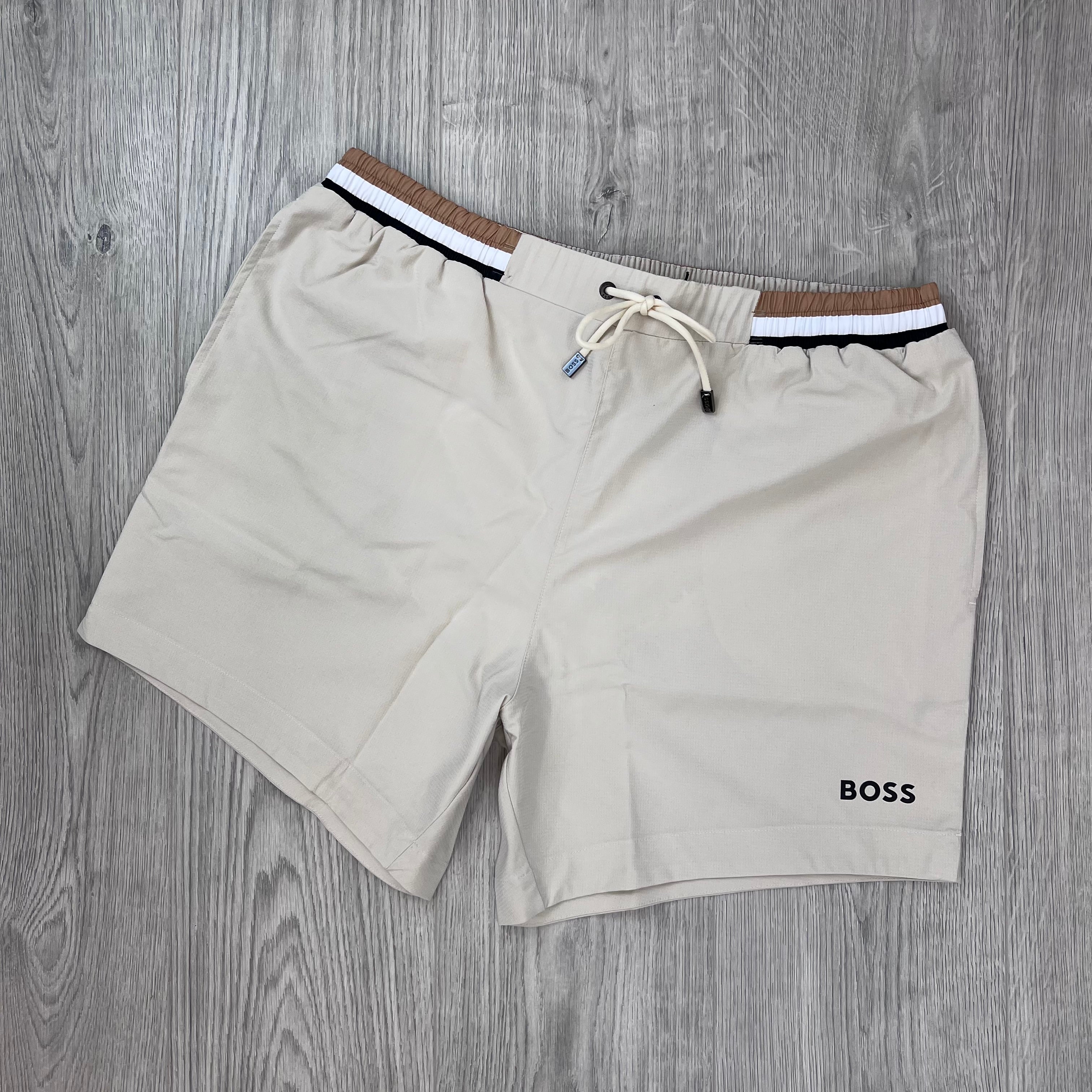Hugo Boss Swim Shorts - Cream